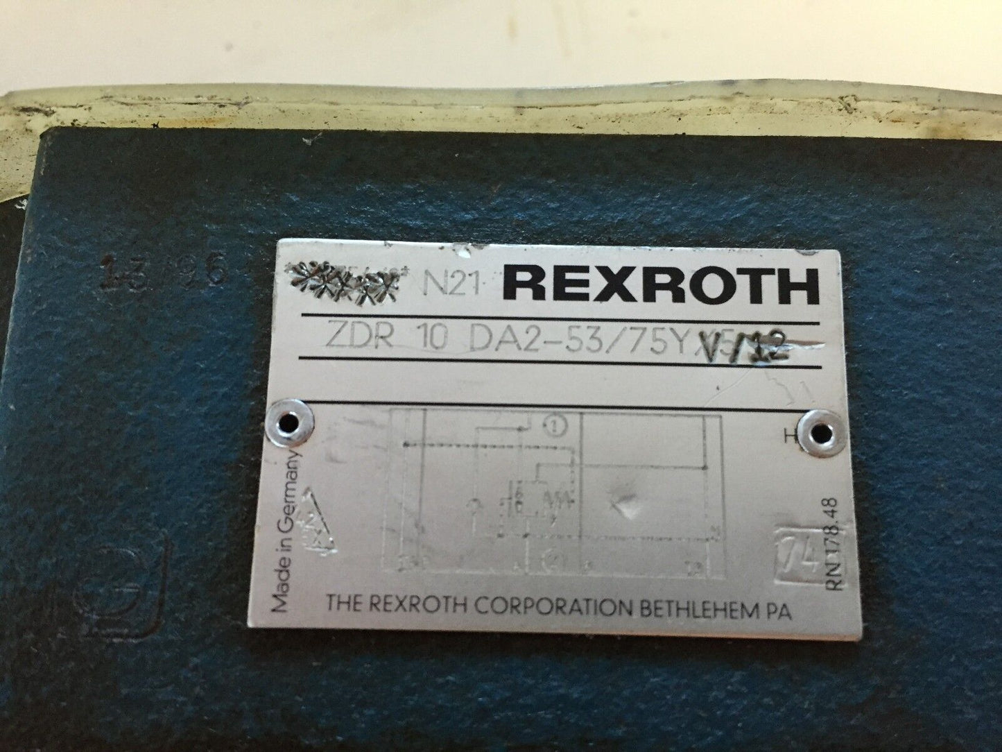 Rexroth Zdr 10 Da2-53/75Y V/12 Hydraulic Pressure Zdr 10 Da2-53/75Y 12 Valve,Sa