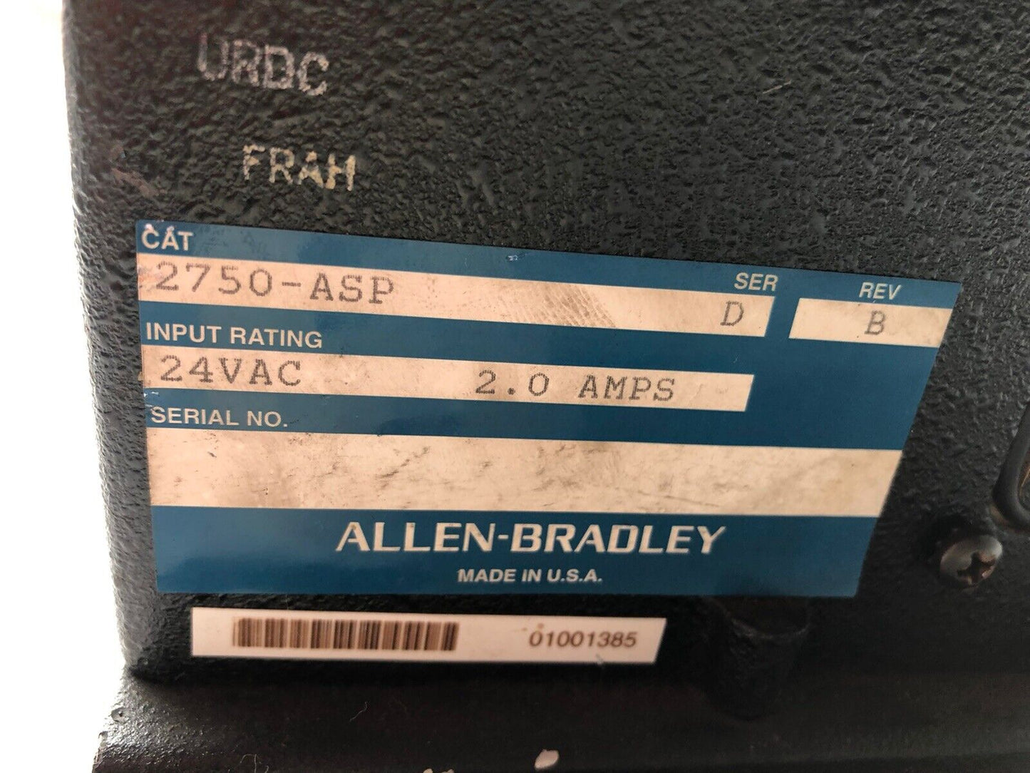 Allen Bradley 2750-Asp Ser D 2.0 A Long Rang Intelligent Antenna, 24Vac,Hf