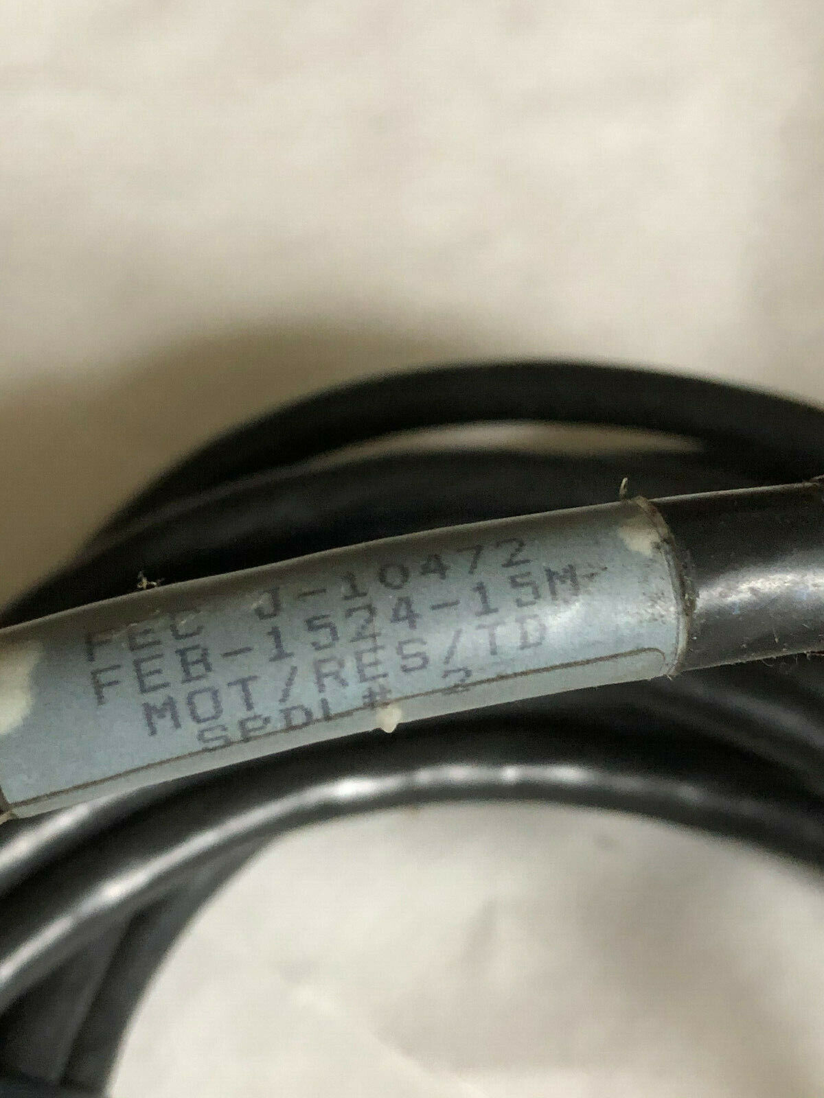 Robotic Fec J-10472,Feb-1524-15M Mot/Res/Td Spdl #2 Encoder Servo Calble,Dk