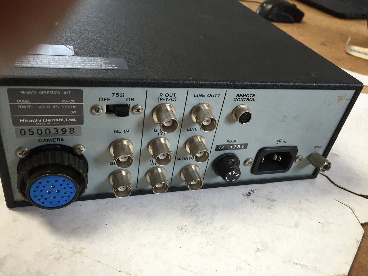 Hitachi Ru-C10 Camera Remote Control Box Rc-C10,Dd
