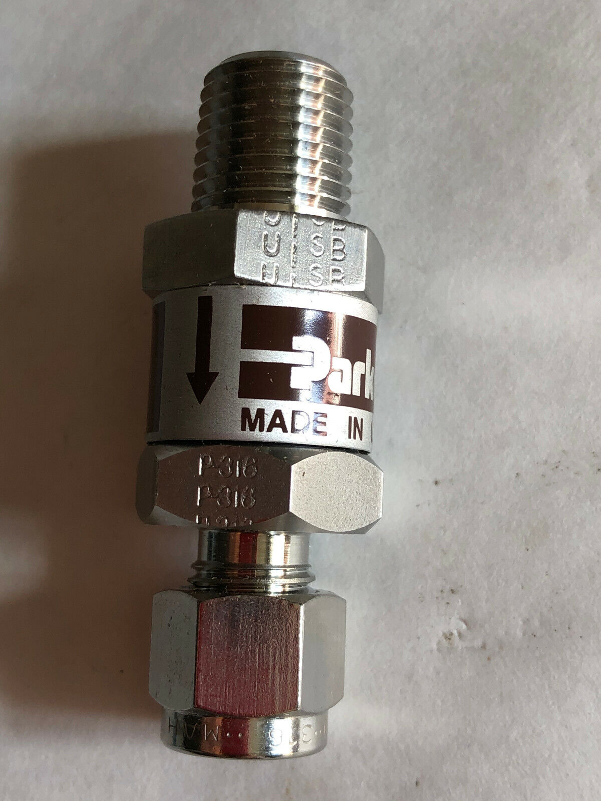 New Lot 4 Parker 4M4z-C04l-1-V-Ss,4M4z-Co4l-1-V-Ss,31Uv O-Ring Check Valve,Bt