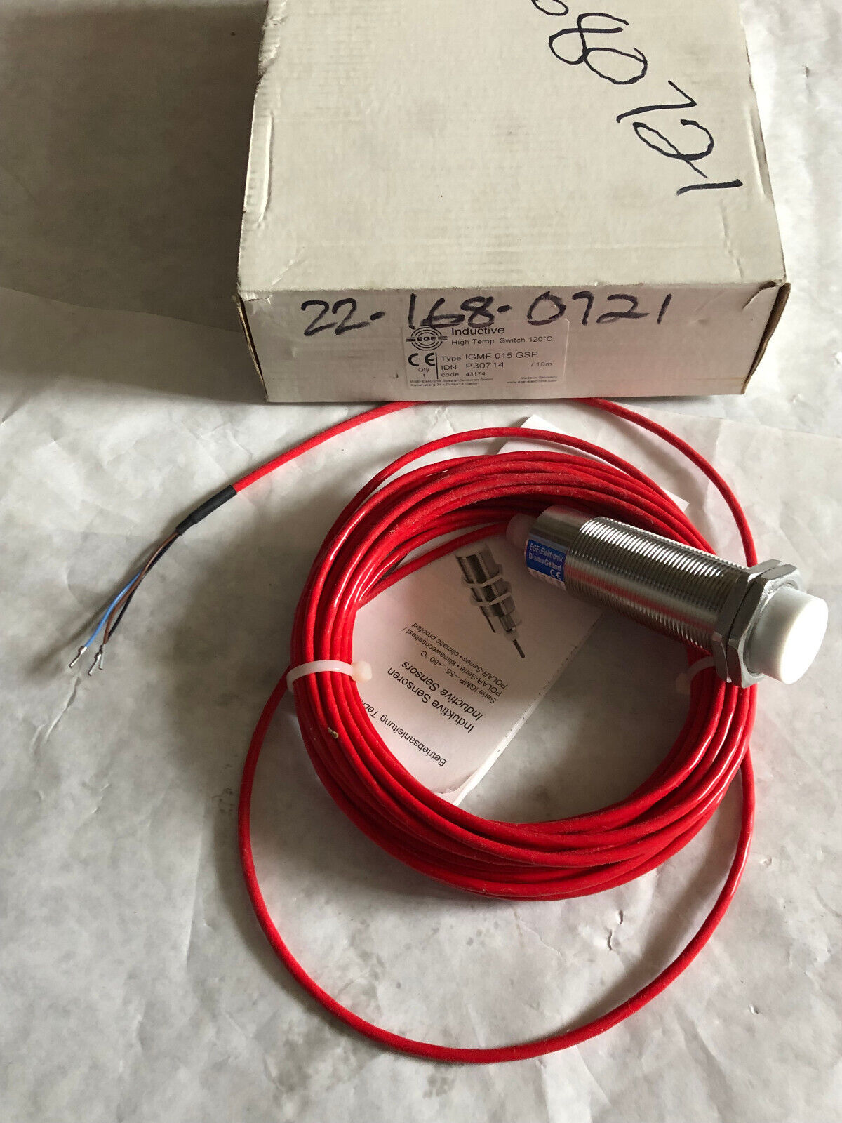 New Ege Igmf 015 Gsp Inductive Sensor,P30714,Ege Igmf015gsp,High Temp Switch,Cx
