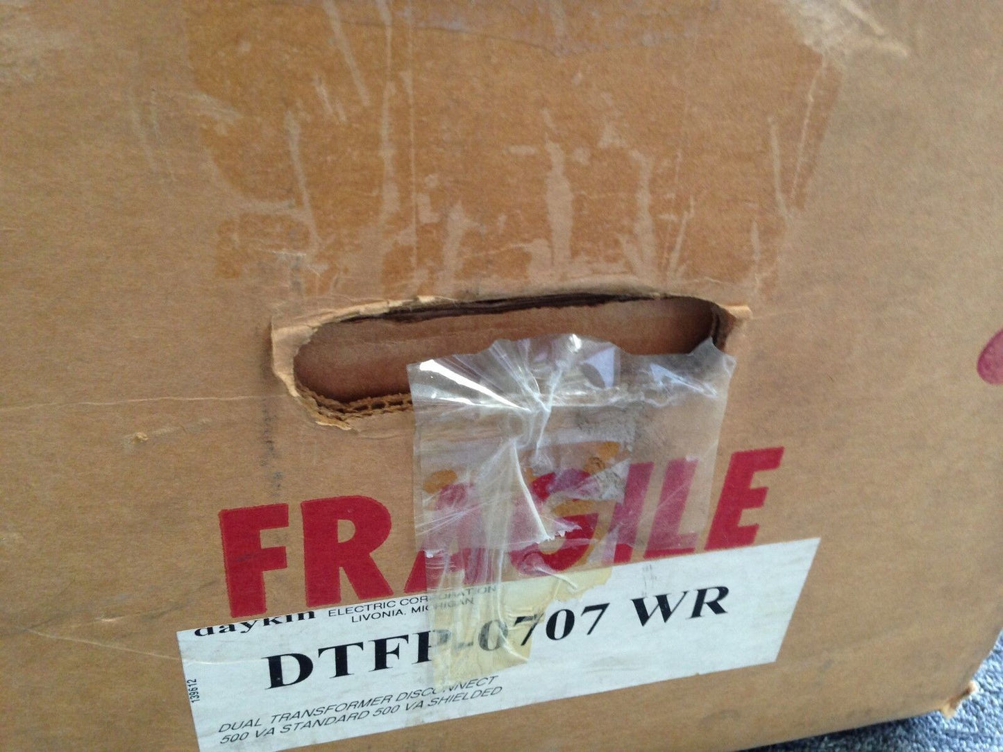New Daykin Dtfp-0707 Wr Transformer 1000 Va,480 Volts, 2.1 Amps 1 Phase,Am