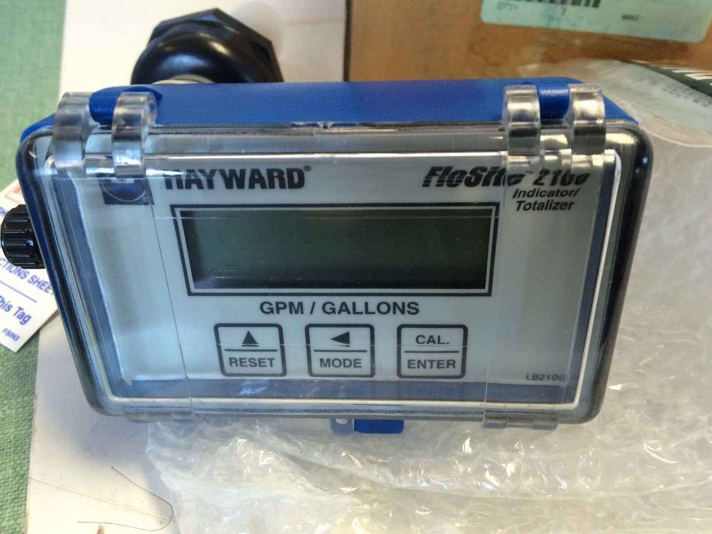 New Hayward Flosite 2100,Fs2105cmtbe Totalizer Flow Indicator Battery Power ,An