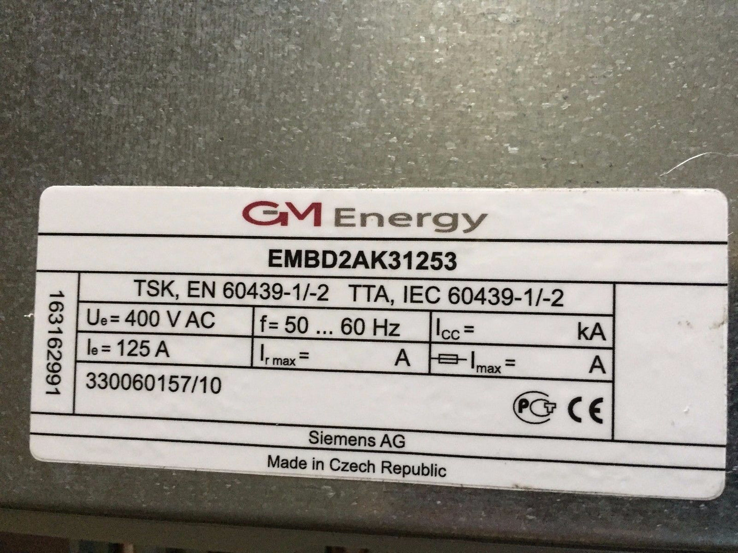 New Gm Embd2ak31253 Energy Embd2ak31253,Iec 60439-1/2,Ul 508A Bus Plug,Bl