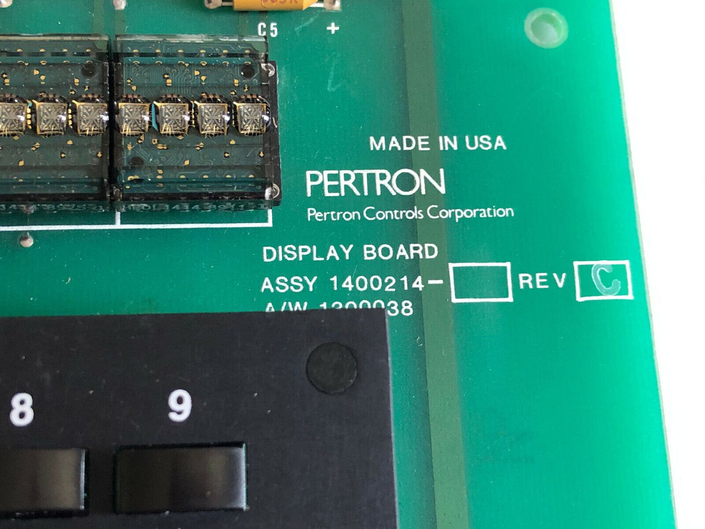 Pertron 1400214 Rev C 1300038 Display Board,Da