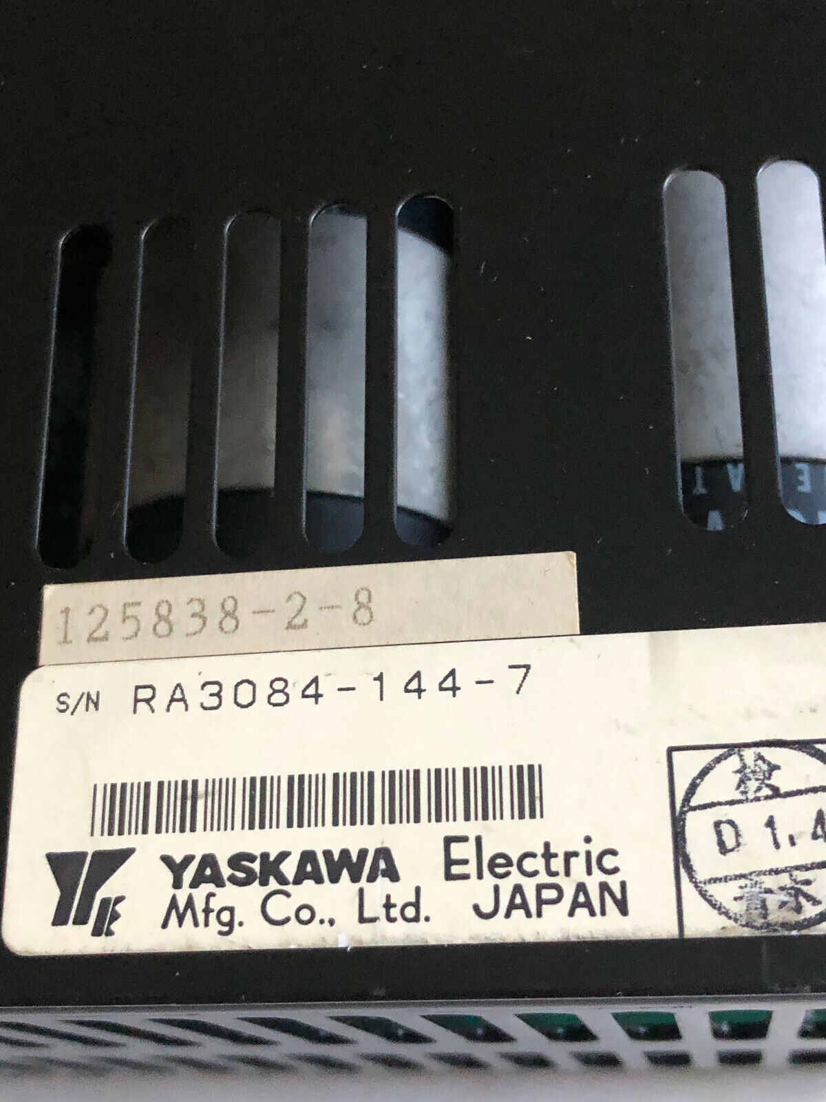 Yaskawa Cacr-Hr03bab12y13,Cacr-Hr 03Bab12113,125838-2-8 Servopack Servo Drive,En