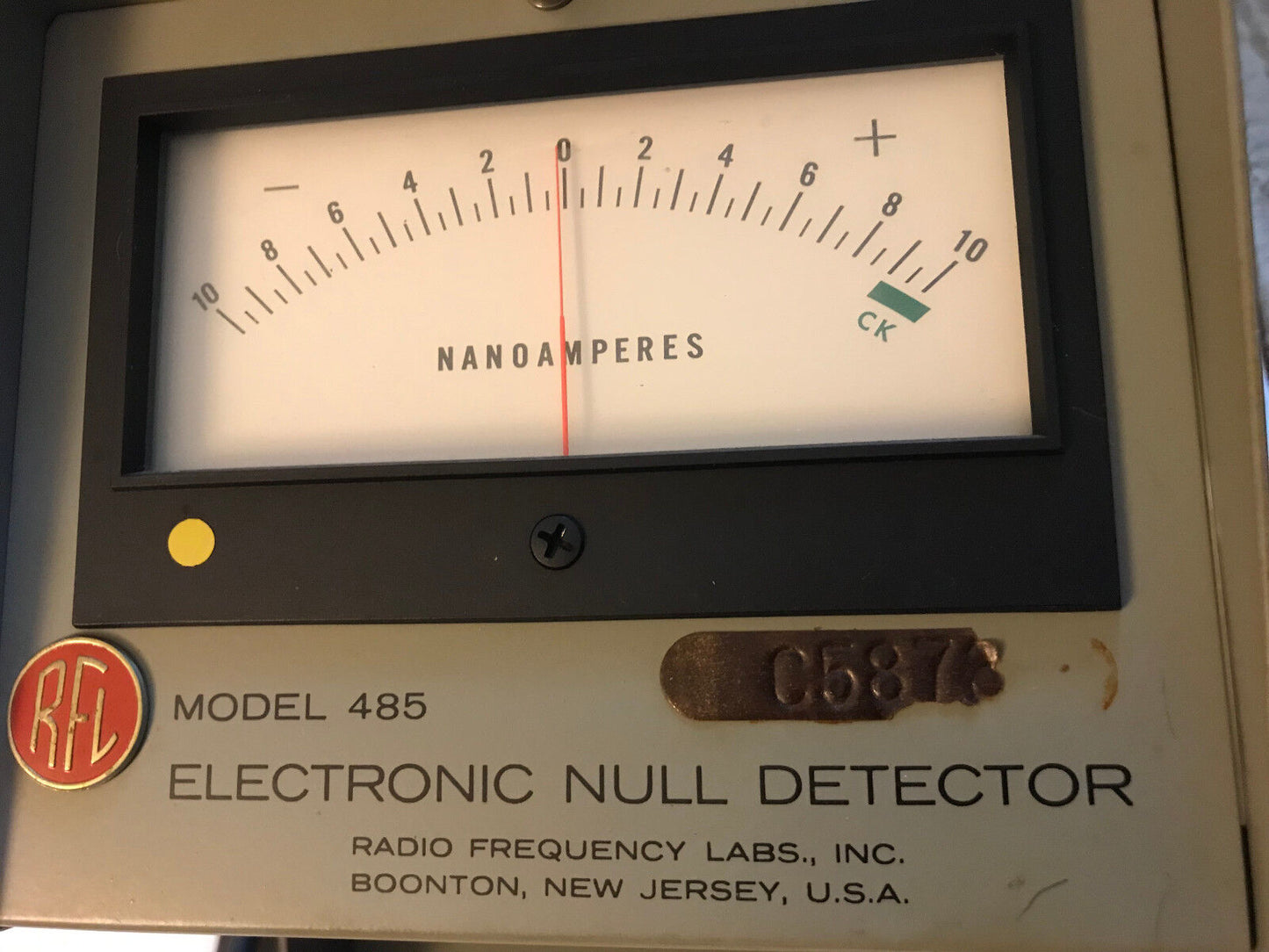 Radio Frequency Labs 485,Model 485 Radio Frequency Electronic Null Detector,Et