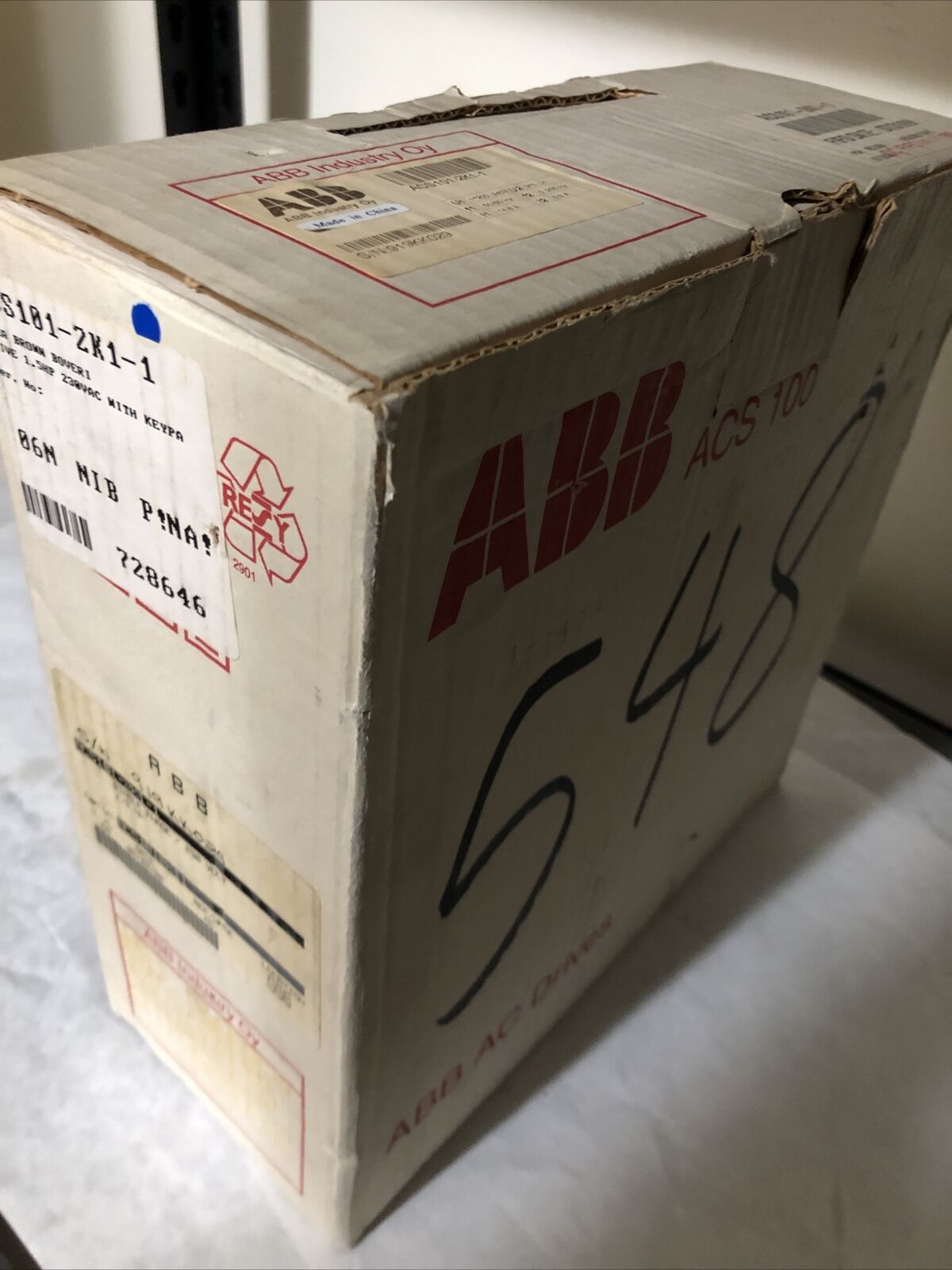 New Asea Brown Boveri Drive 1.5Hp 230Vac 1Ph 1.1Kw,Abb Acs101-2K1-1,Acs 100,Bq