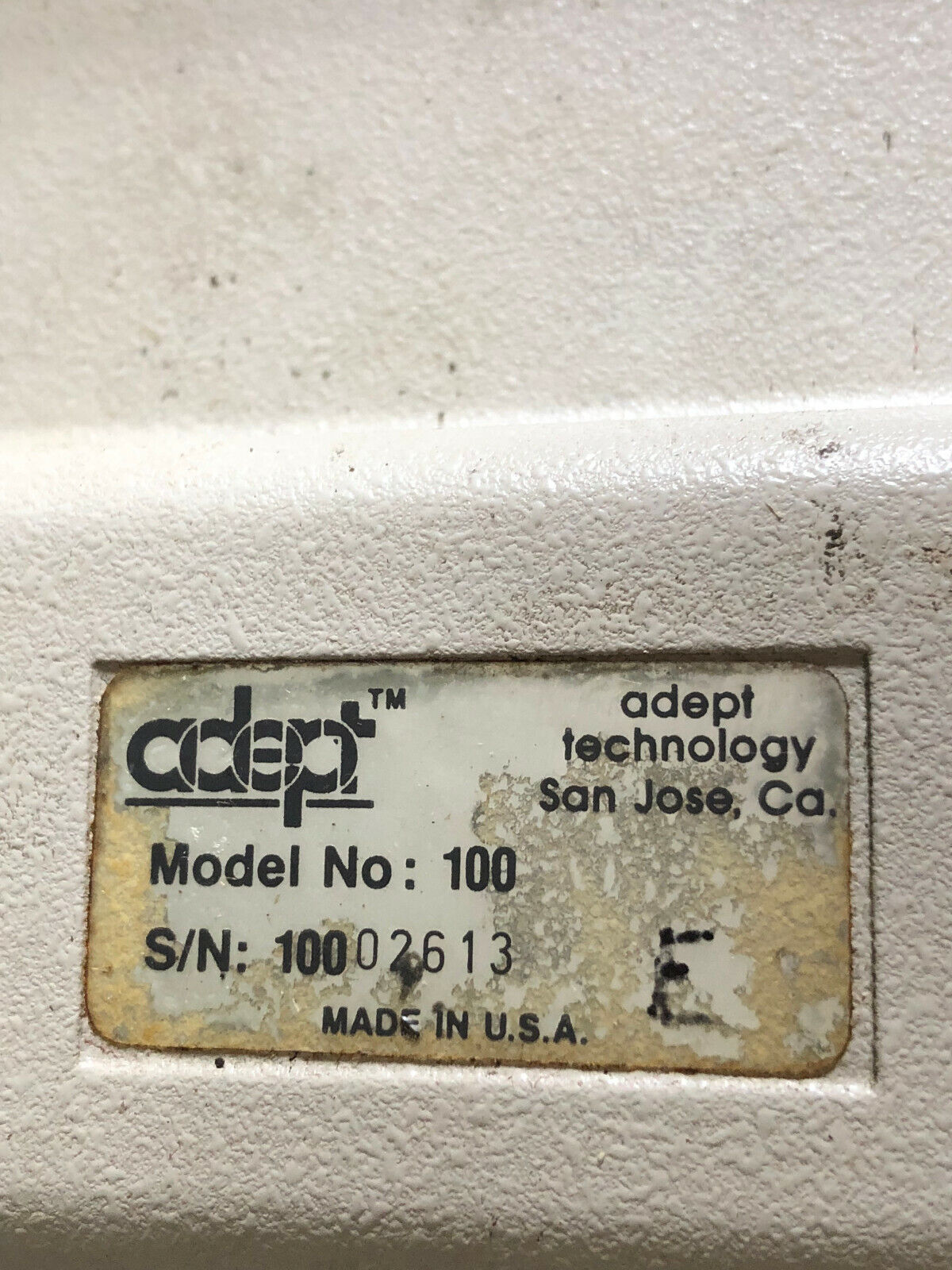 Adept 100,Adept No. 100 Robotic Teach Pendent,Ew