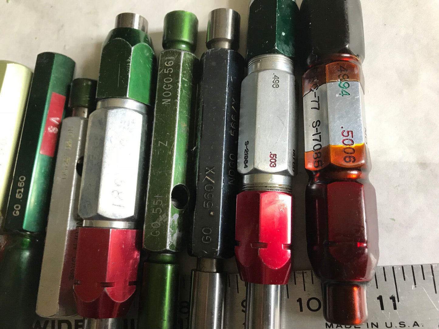 Lot Plug Gage Go Nogo Van Keuren .560,566,4994,5006,580,581,5000,498,5250,551,Es