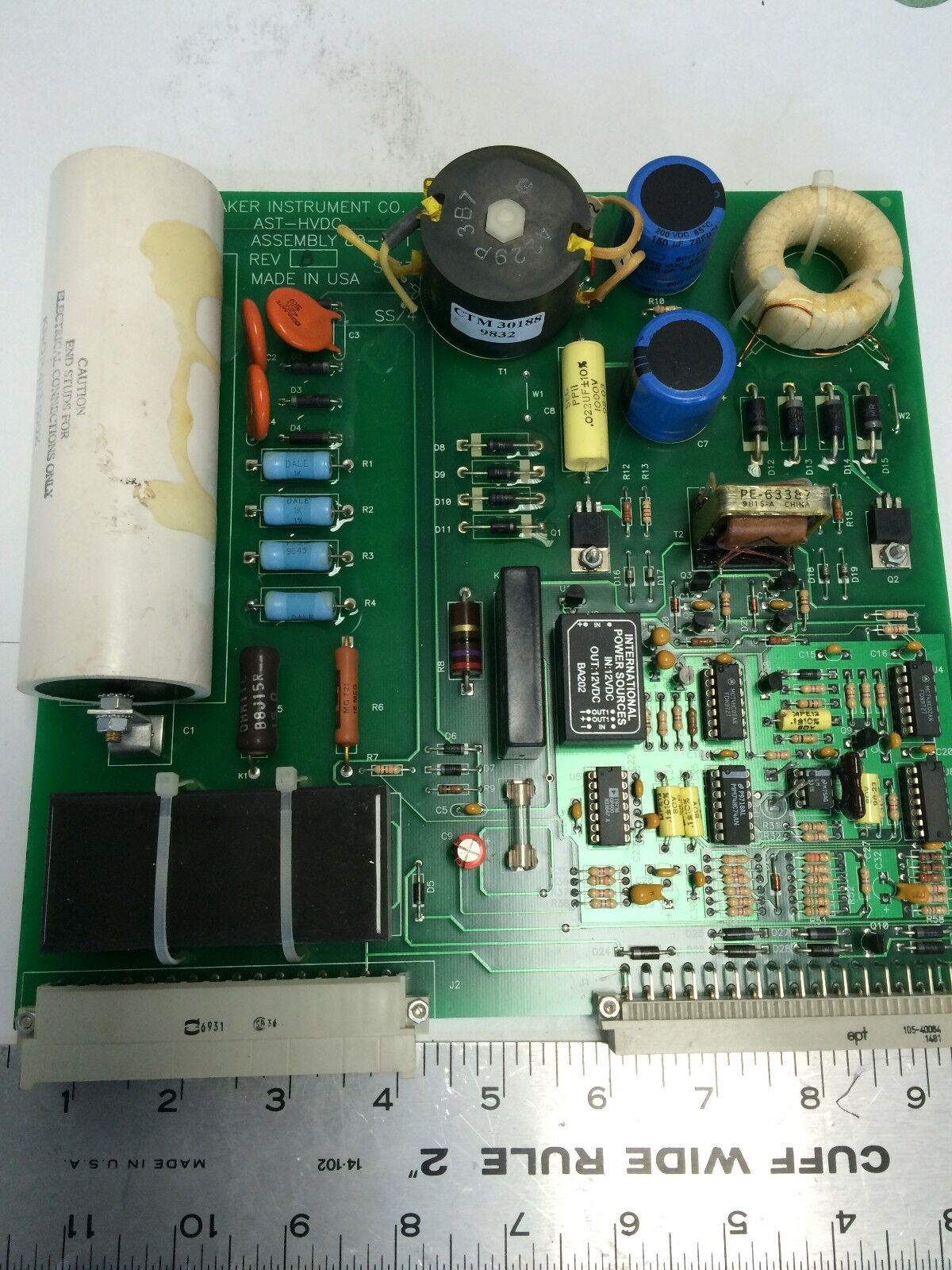 Baker Instruments Assembly 80-511  Rev.B , Ast-Hvdc,Ast-Hvdc-001 Impulse,Ag
