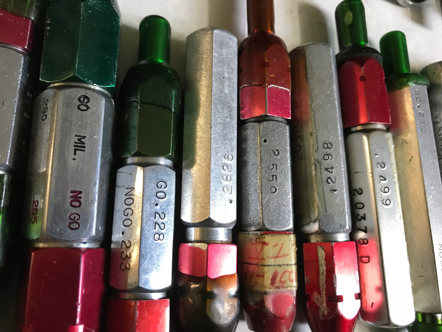Lot Plug Gage Go Nogo Van Keuren .2037,2044,233,2499,280,2685,2280,375,3860,Es