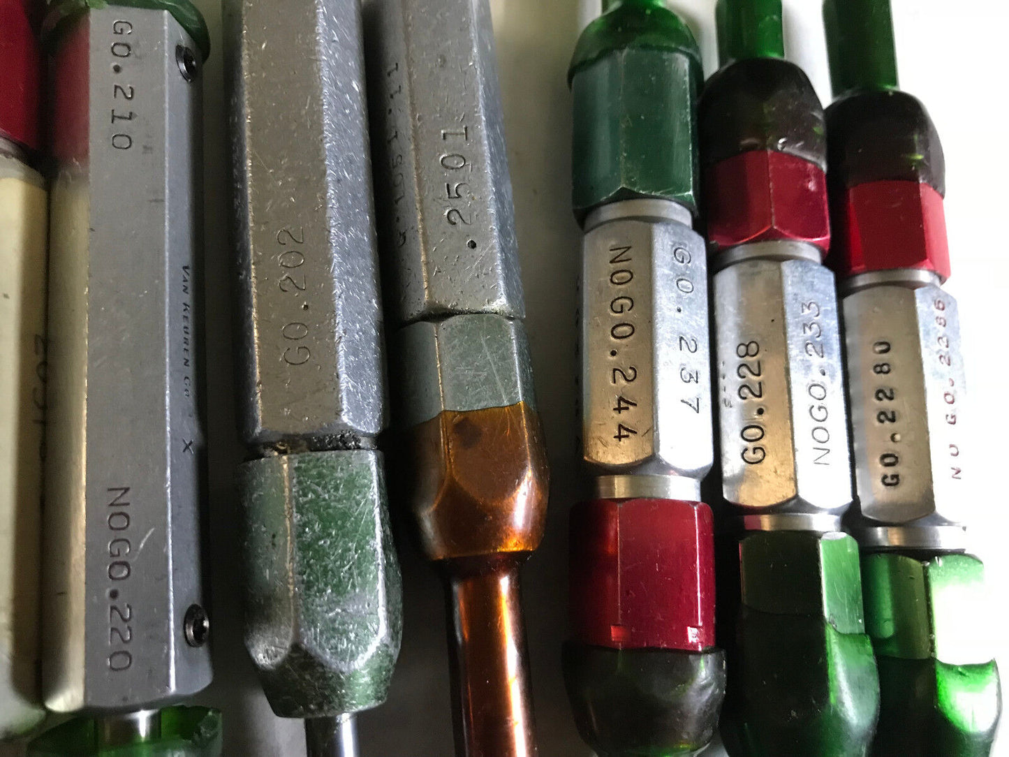 Lot Plug Gage Go Nogo Van Keuren .2037,2044,233,2499,280,2685,2280,375,3860,Es
