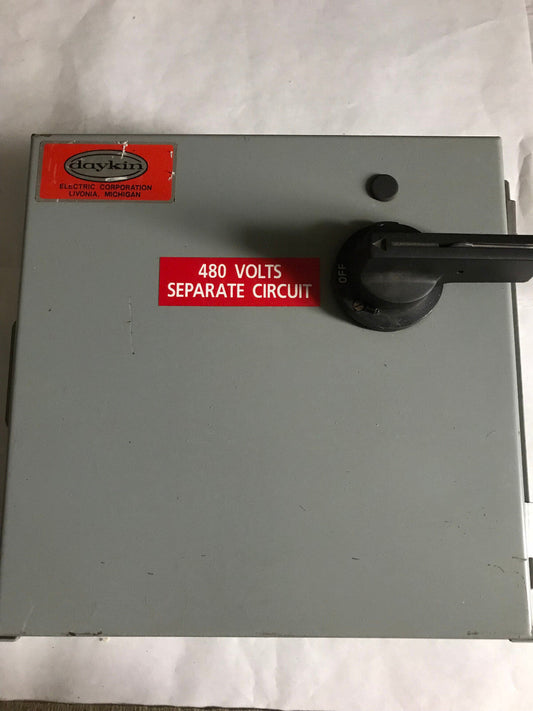Daykin Dkn 180,Tl103,Gpfs-05A545 Disconnect 480Volts Separate Circuit Dkn180,Ad