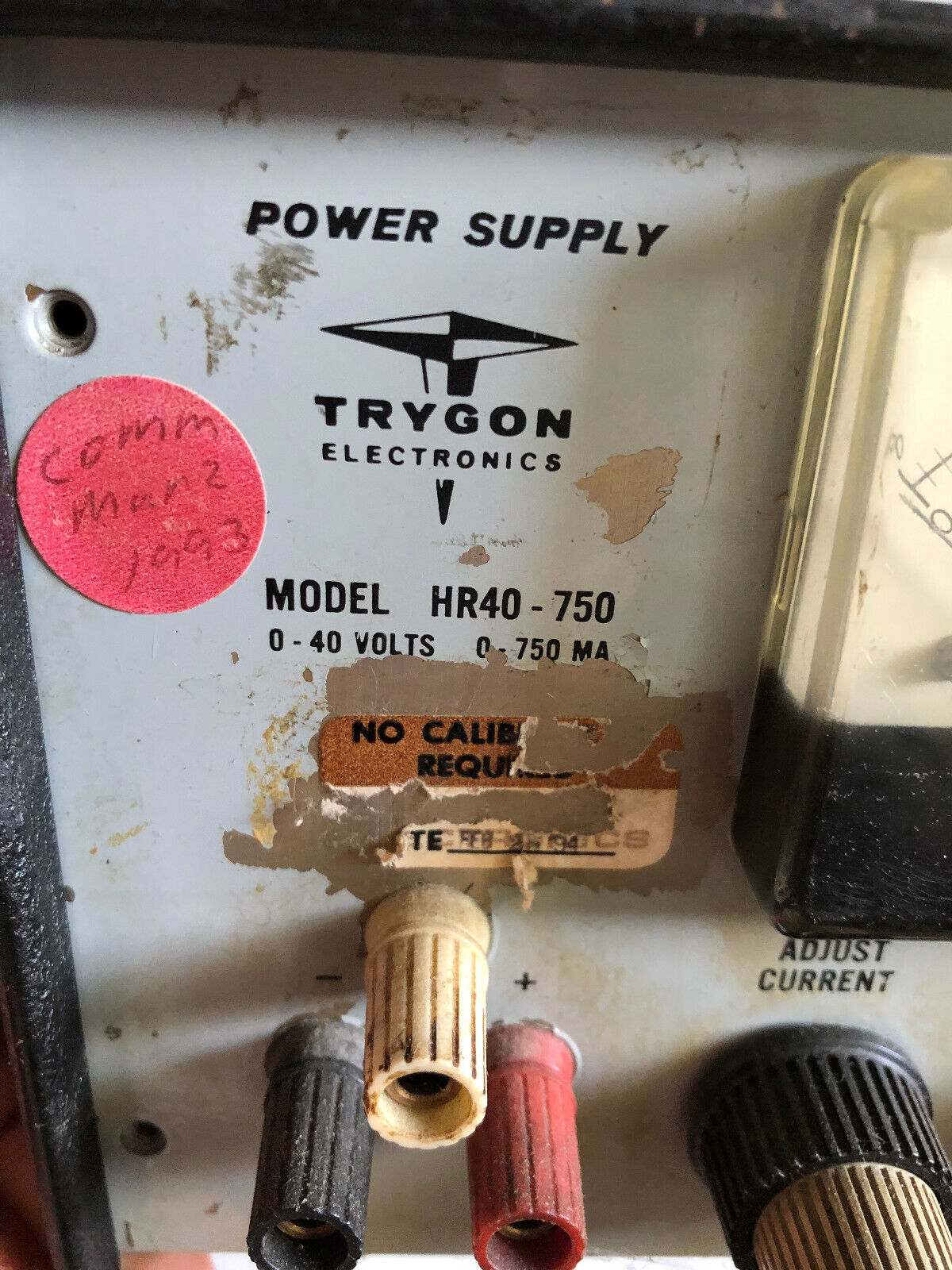 Trygon Hr40-750 Dc Power Supply, 0-40 Volts ,Ar