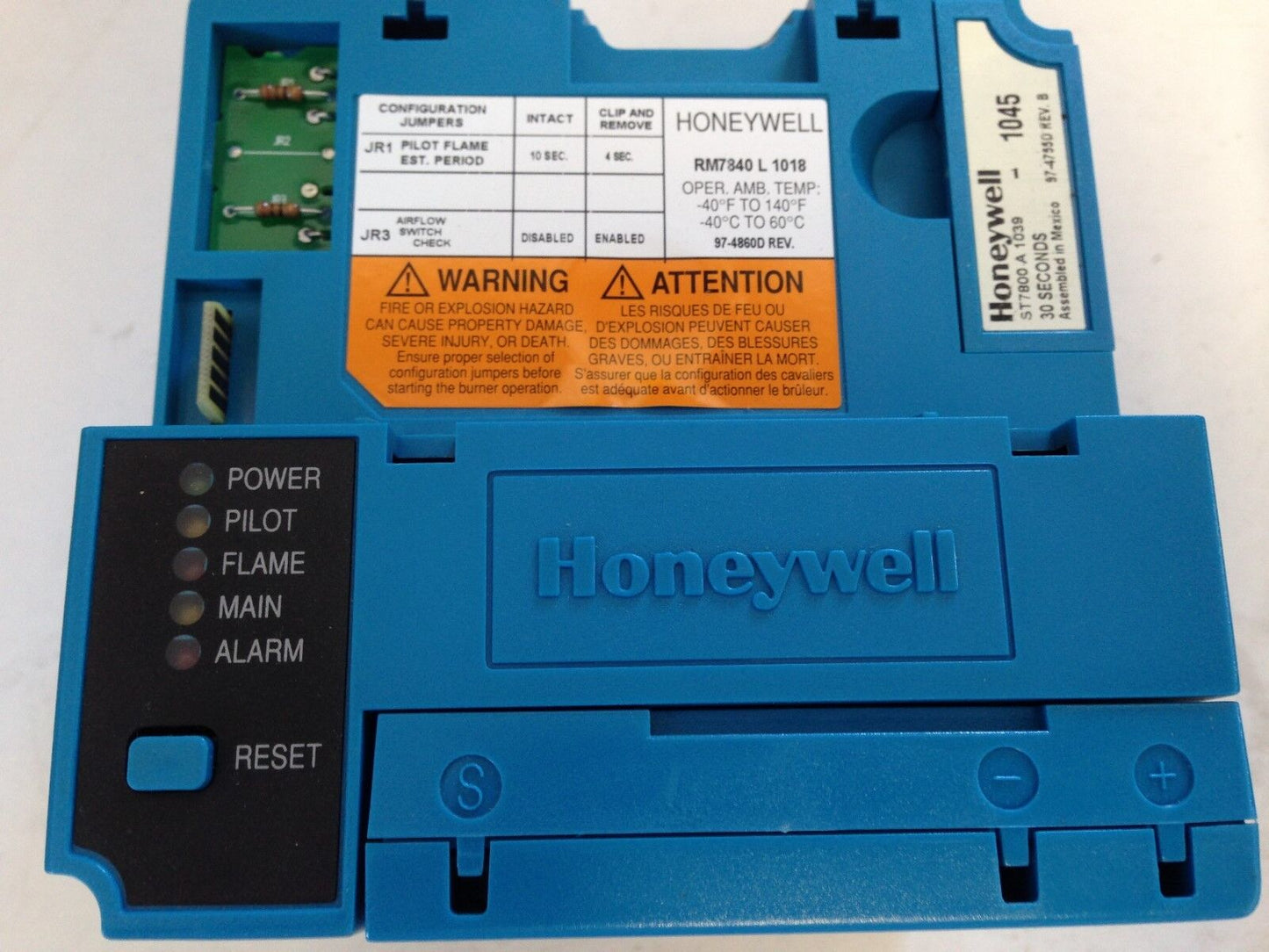 Honeywell Rm7840 L1018, Burner Controlst7800a1039,R7849a1023,Q7800a1005, Ei