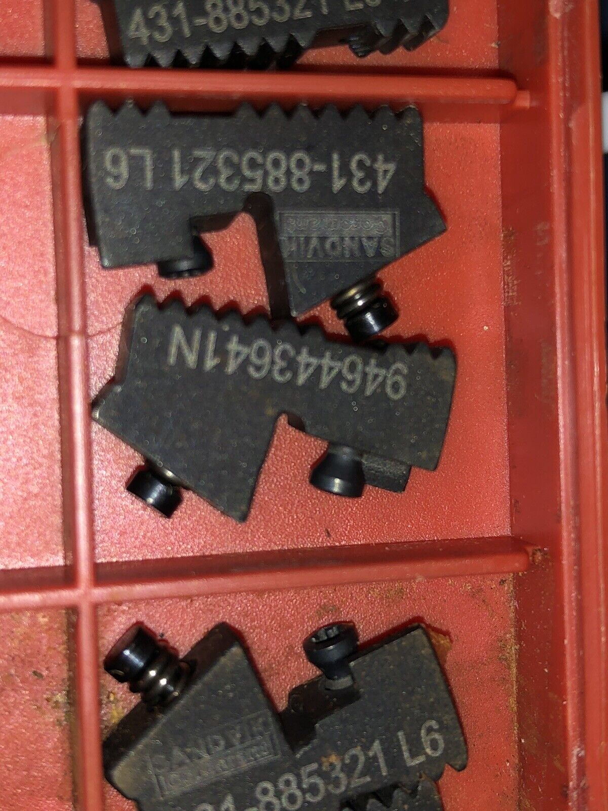Lot 10 Sandvik 431-885321 L6,6E0926410 Insert Holders Clamps,Em