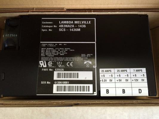 New Lambda 4B3na2a-1436 Power Supply 5.2V 25Amp 5V 25Amp +12V 7Amp 400W Cv