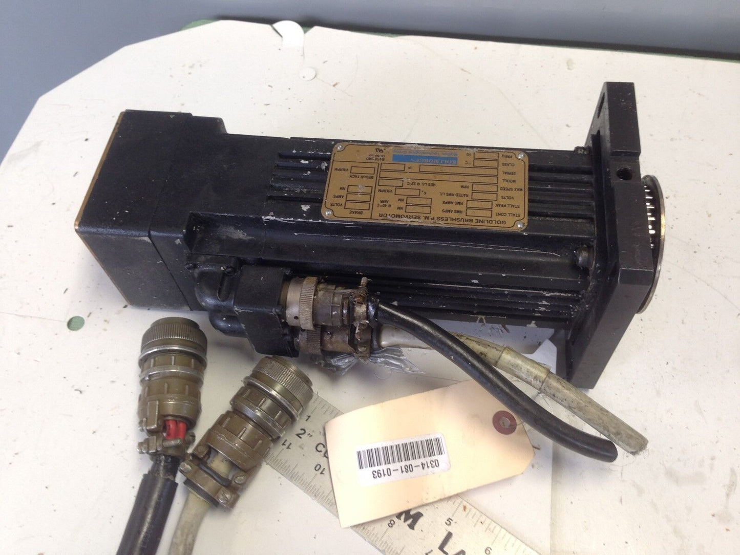 Kollmorgen B-204-C-31-B3 Goldline P.M. Servo Motor,230 Vac,6200 Rpm,B204c31b3,Sh