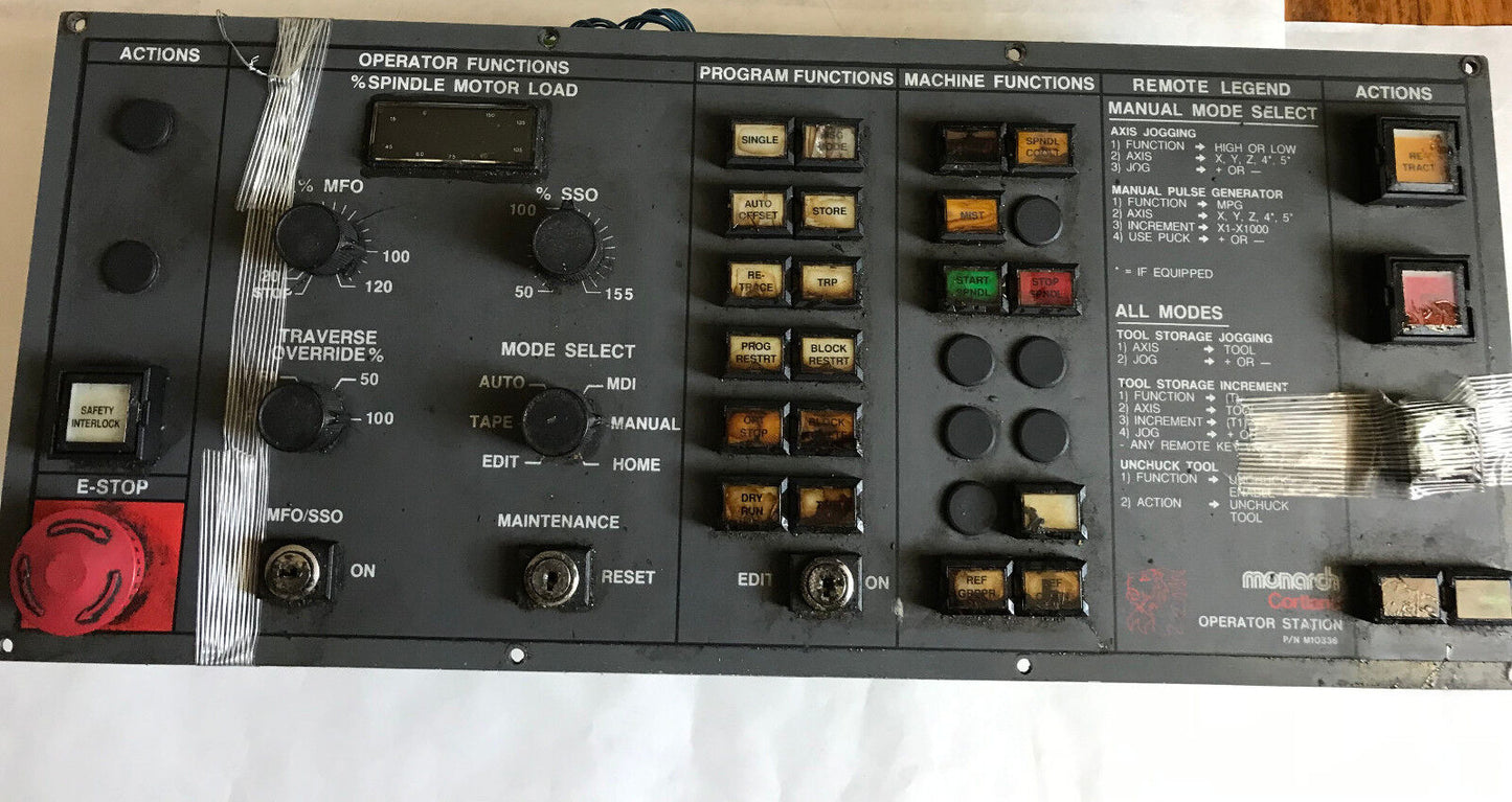 Monarch Cortland M10336 Operator Interface Panel M1o336,A16b-2200-0660/04A,Sh