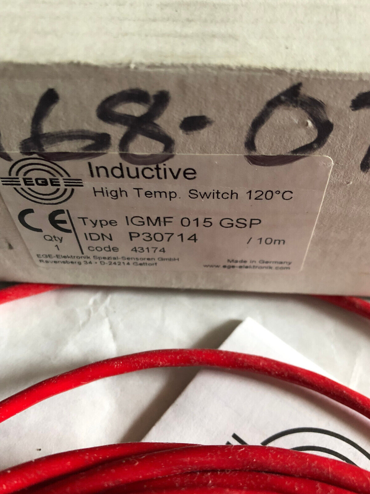 New Ege Igmf 015 Gsp Inductive Sensor,P30714,Ege Igmf015gsp,High Temp Switch,Cx