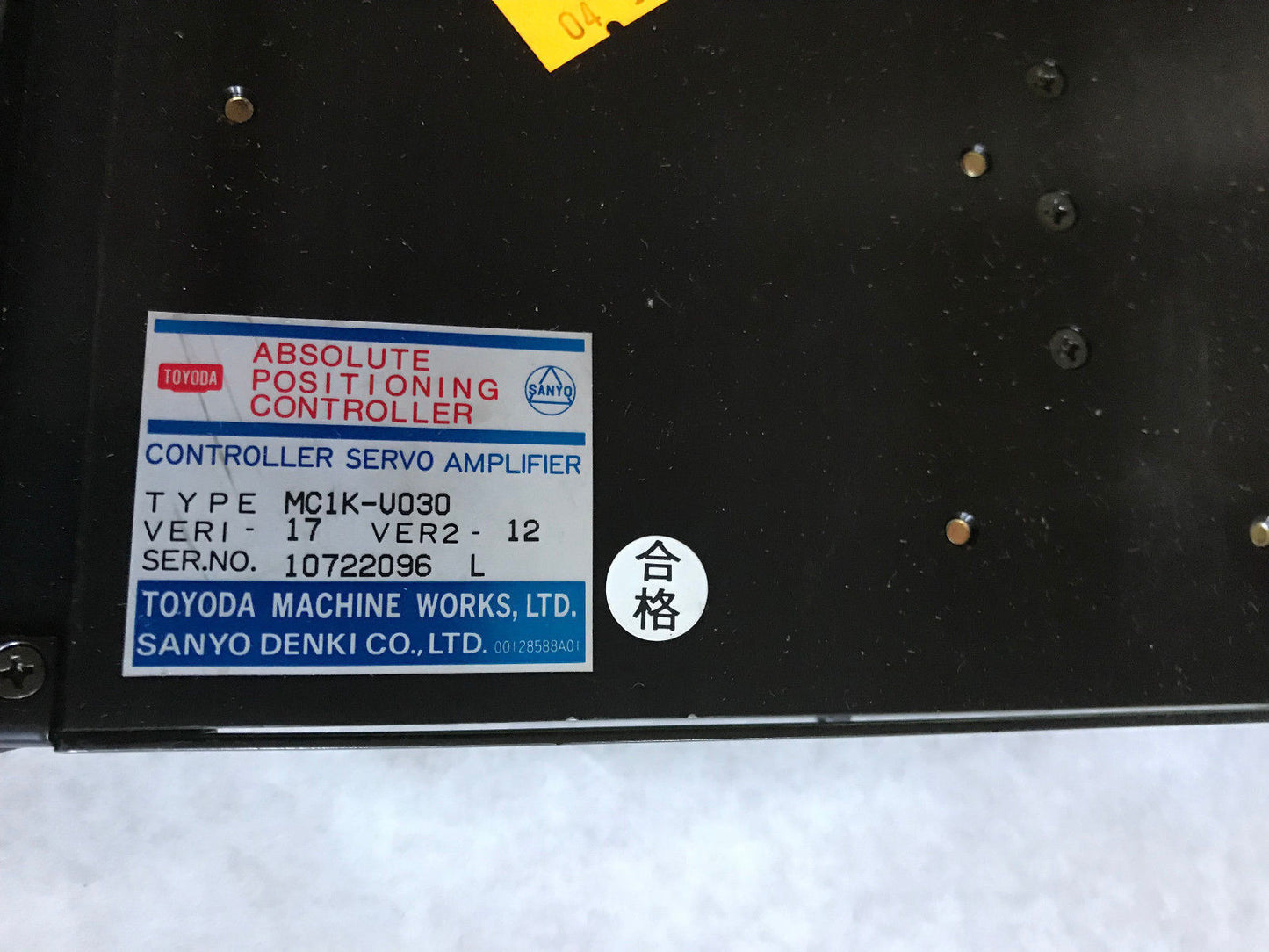Toyota Mc1k-U030,Toyota Mc1k-V030,Ver1-17,Sanyo Denki Absolute Positioning,Es,Ep