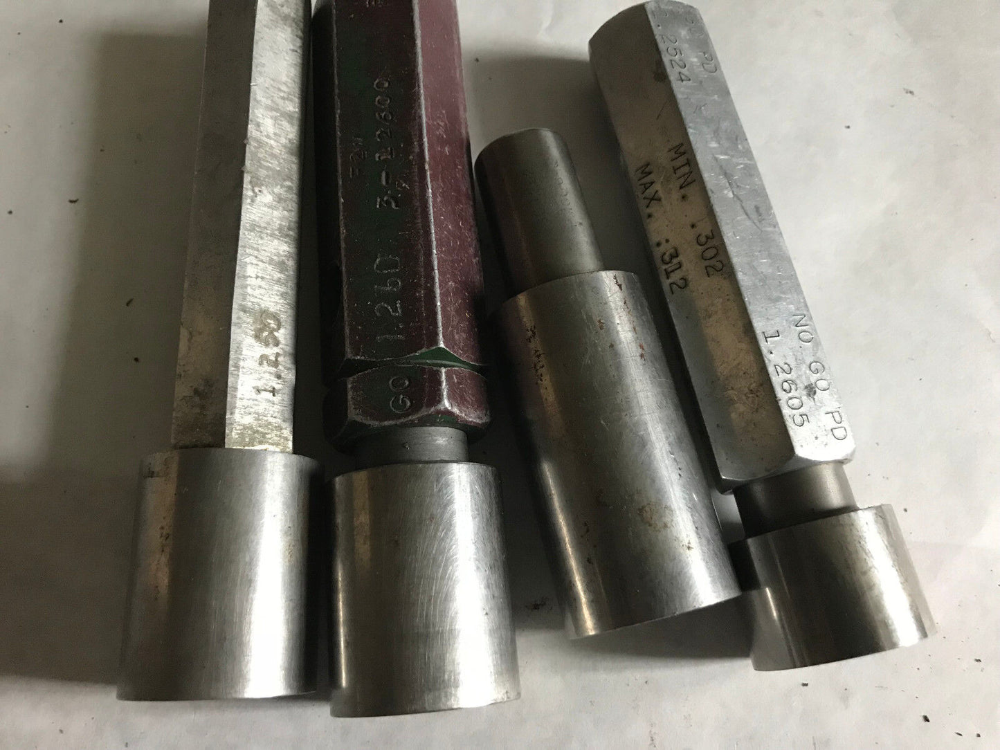 Lot The Pipe Machnery Inspection Gage Go No Go Plug  1.260 1.250 1.2605 1.252,Et