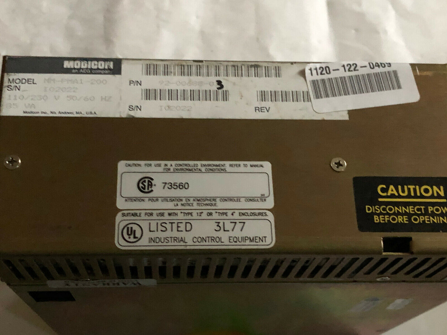 Modicon Mm-Pma1-200,Aeg Mm-Pma1-200,92-00688-01 Controller,Fm