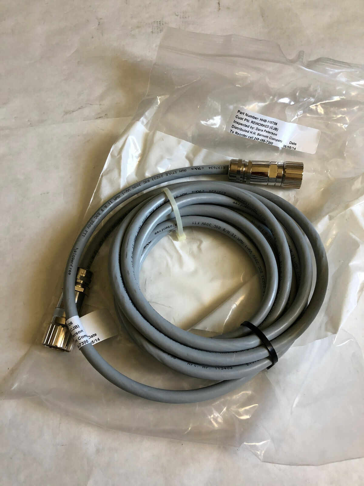 New Lutze H.H Barnum Hhb-110706 Servo/ Encoder Cable,Bb