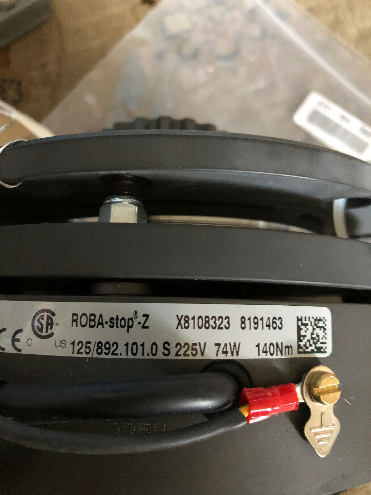 Mayr Roba-Stop-Z X8108323 8191463,125/892.101.0 S 225V 74W 140Nm Safety Brake,Bh