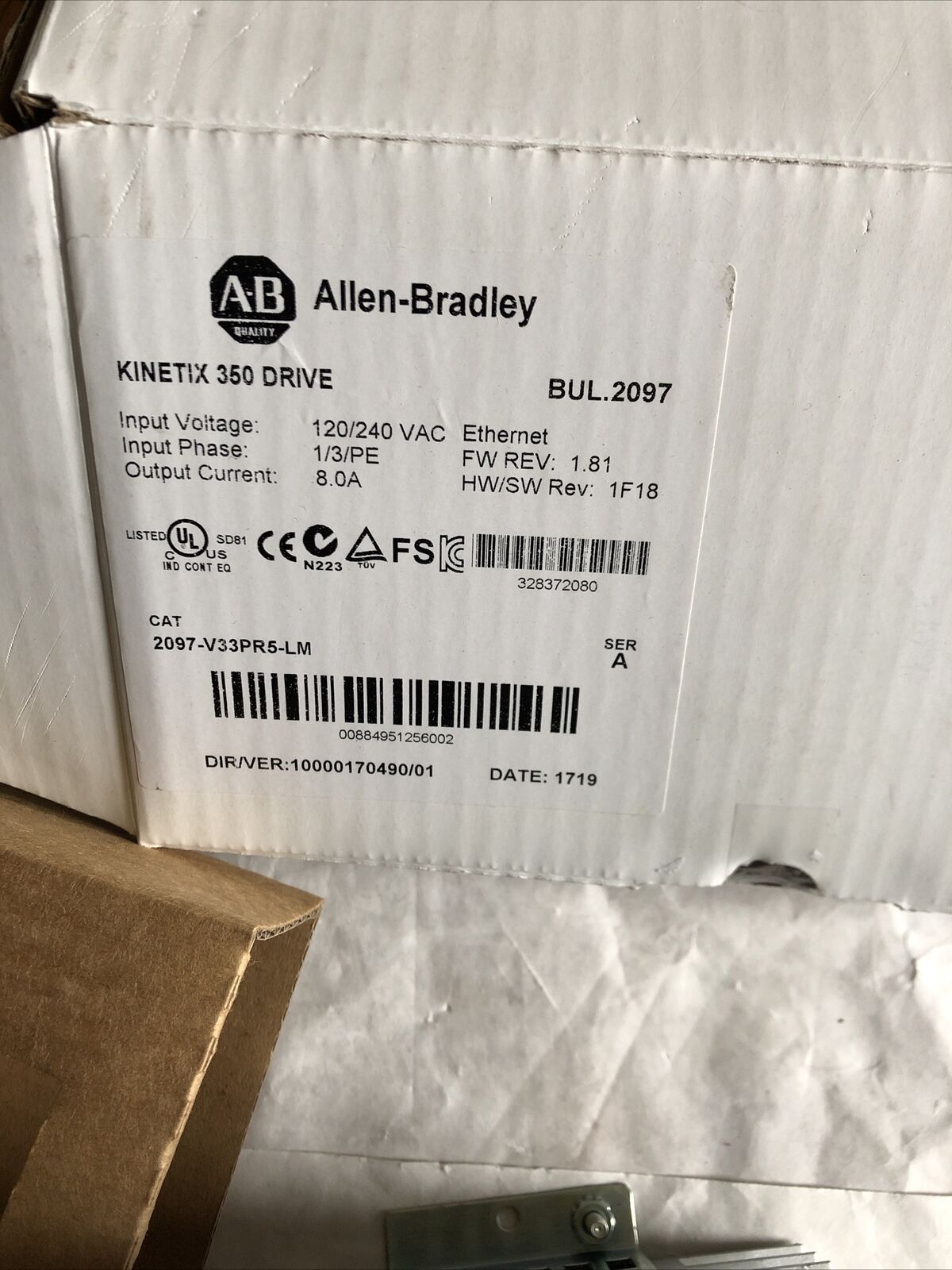 Allen Bradley 2097-V33pr5-Lm Ser:A,Kinetix 350,Sc