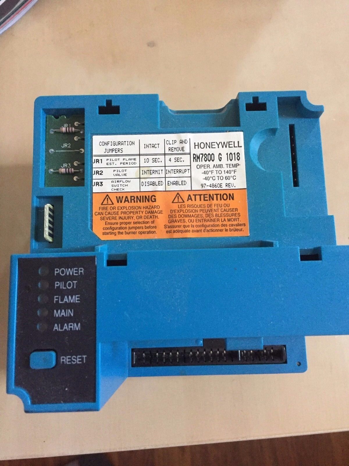 Honeywell Rm7800 G 1018 Burner Control ,Honeywell Rm7800g1018,Ap,Aj,Sj,Sf,Se