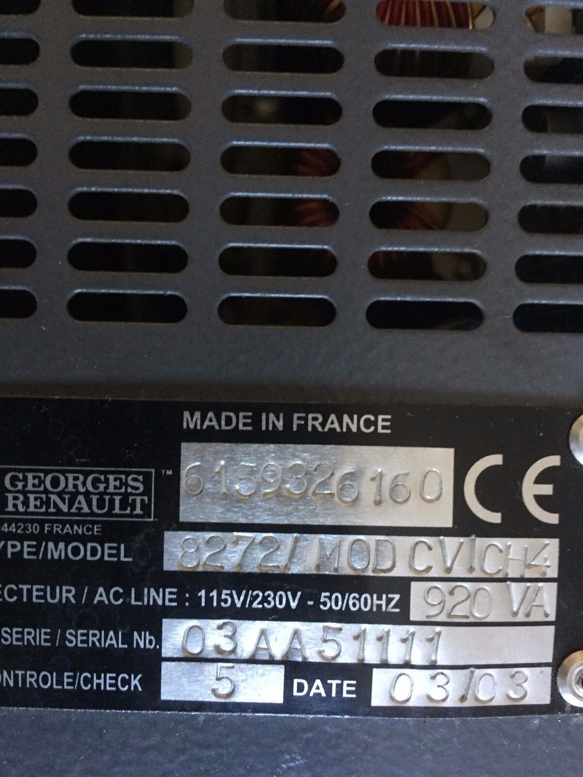 Georges Renault Modcvi Controller 6159326160 8272/Modcv1ch4 8272/Mod Cvich4,Td