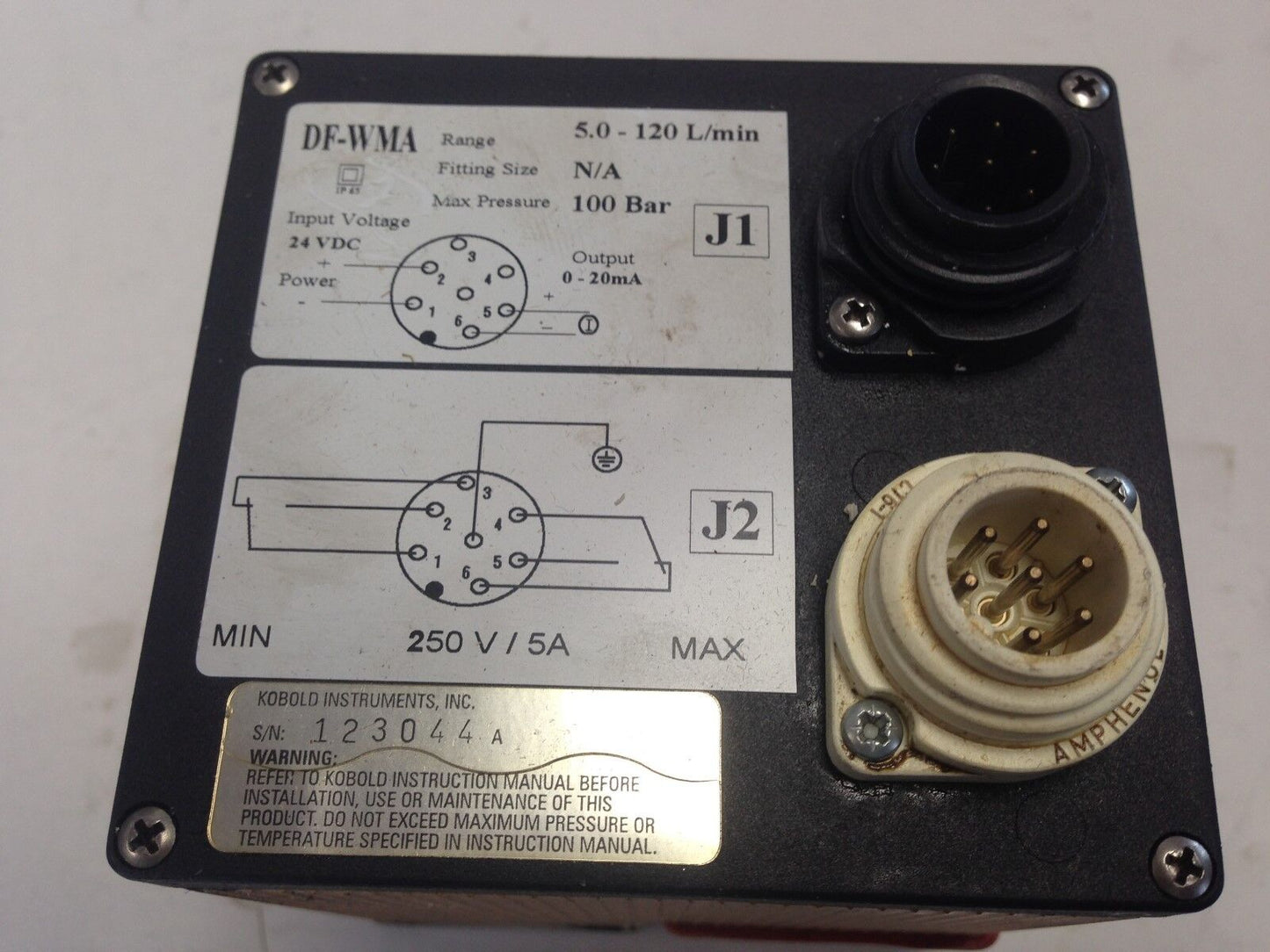 Kobold Df-Wma Paddle Wheel Flow Switch/Monitor,Dl,Di
