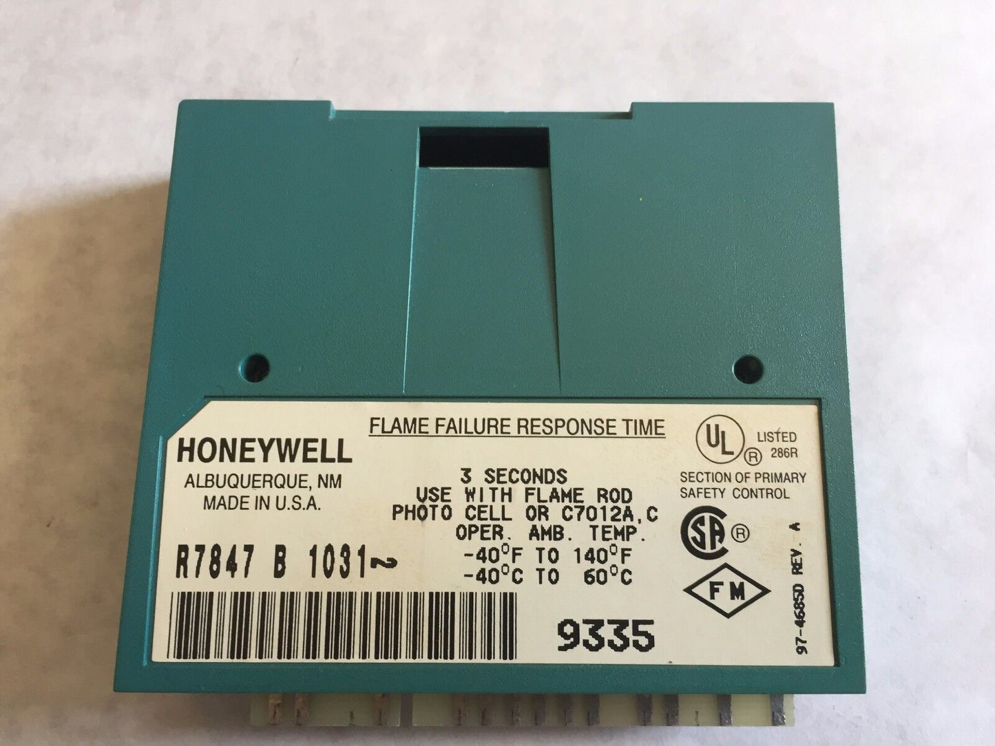 Honeywell R7847 B 1031 Dynamic Ampli-Check Rectification Flame Amplifier,Sj,Eu
