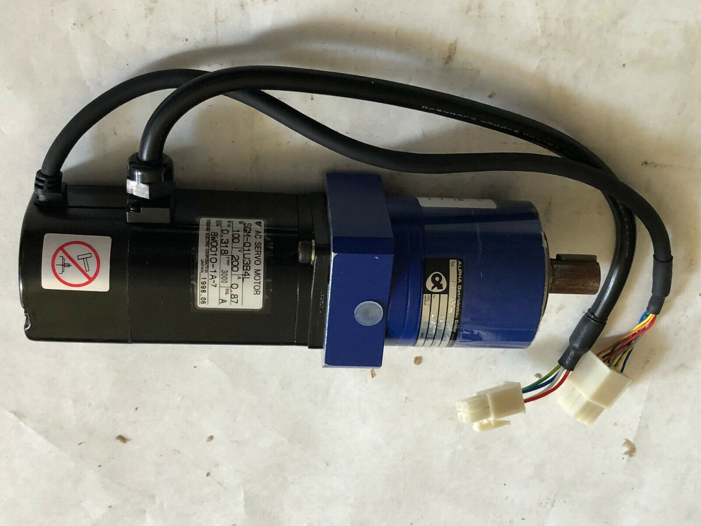 Yaskawa Sg10sa-M01u3,Sgm-01U3b4l,Lf 050-Mcd-1C-111 Ac Servo Motor,Gearmotor,Sc
