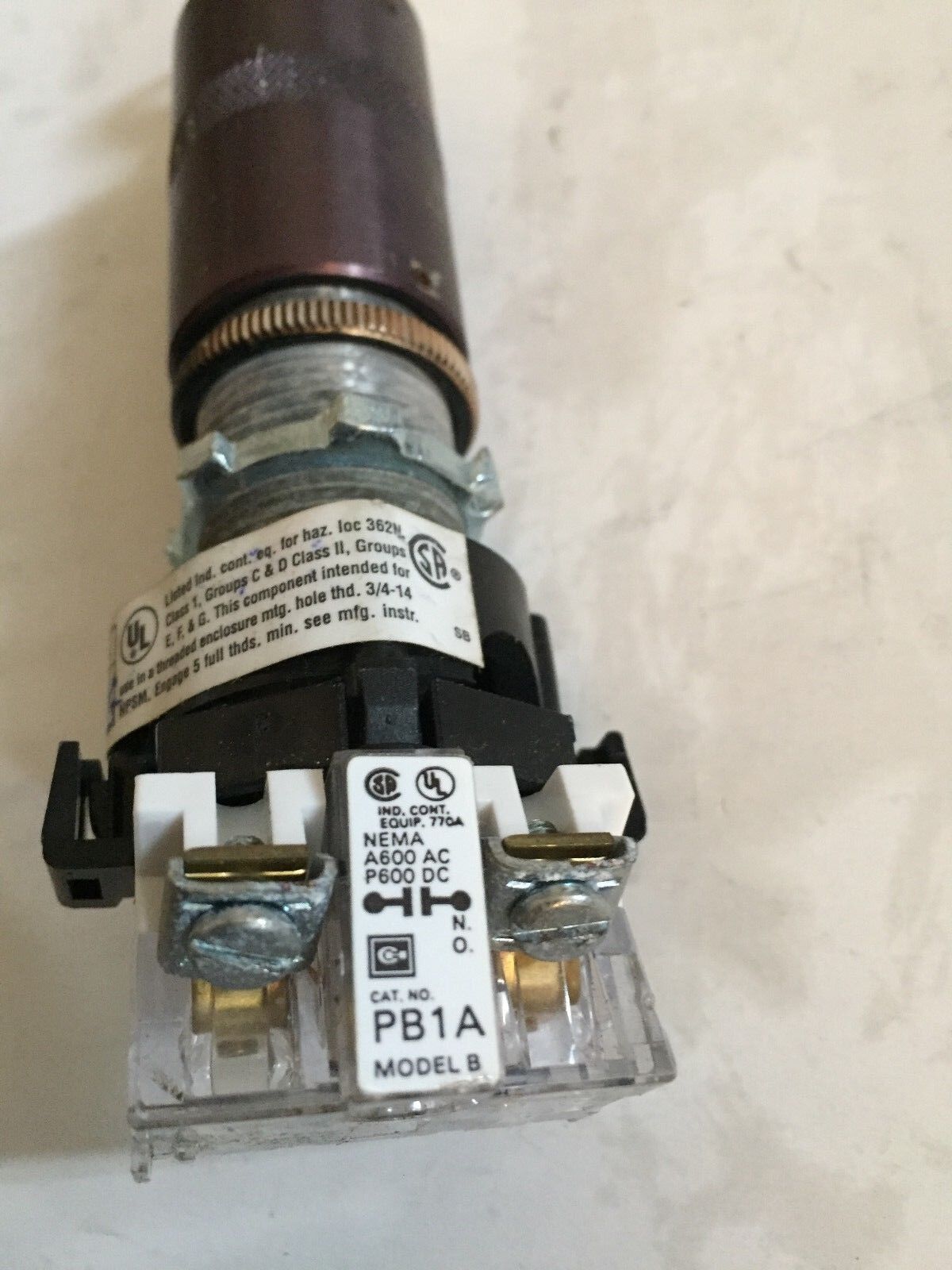 Gs 22Kng,Pb1a Selector Swicth Key 2Position Maintained,Class 441 Ess22kng,Dd