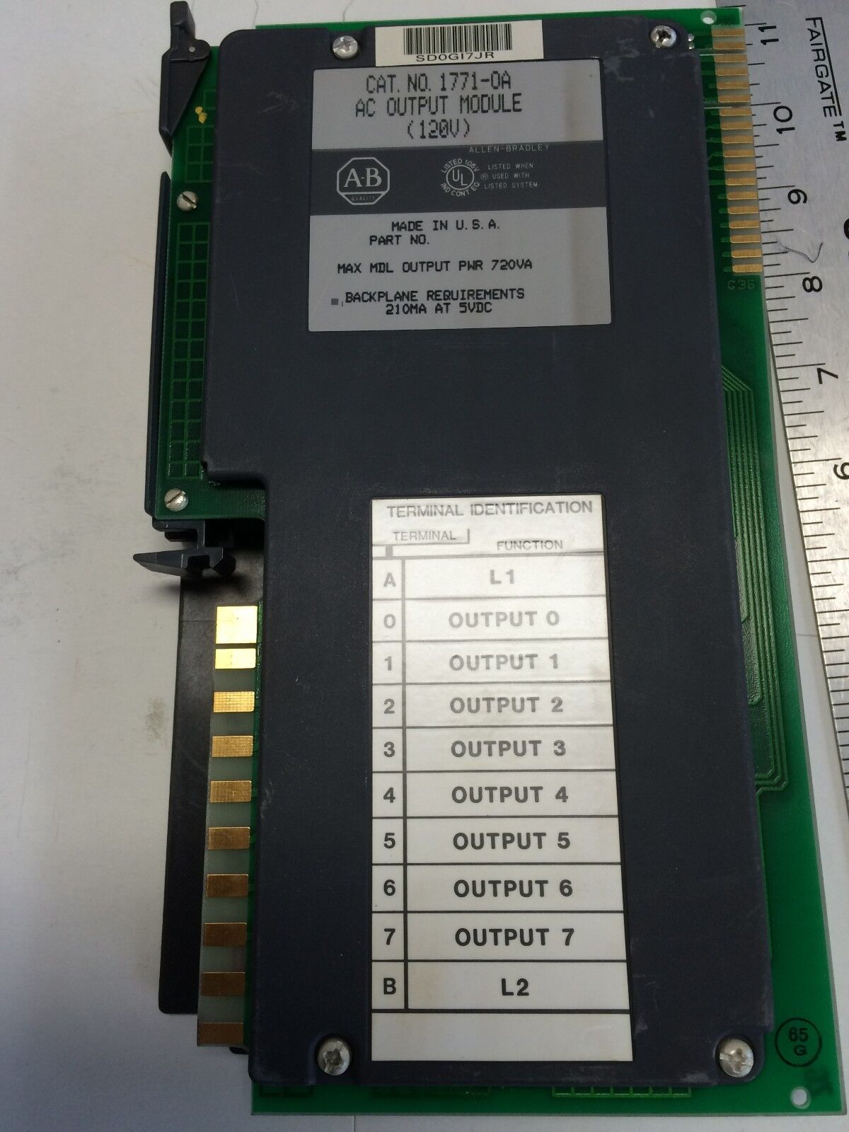 Allen Bradley 1771-Oa Ac Output Module 1771-0A,1771Oa,Ew