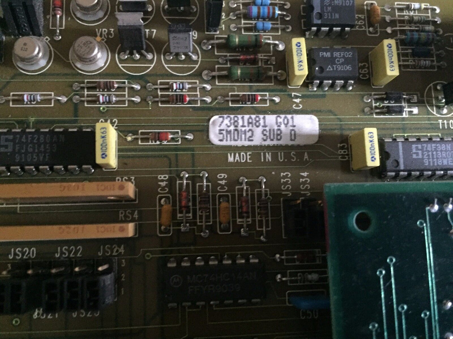 Westinghouse 7381A81 G01,772B452 G01,7381A81 G01 5Mdm2 Sub D Board,Pcpr-2-0,Eb