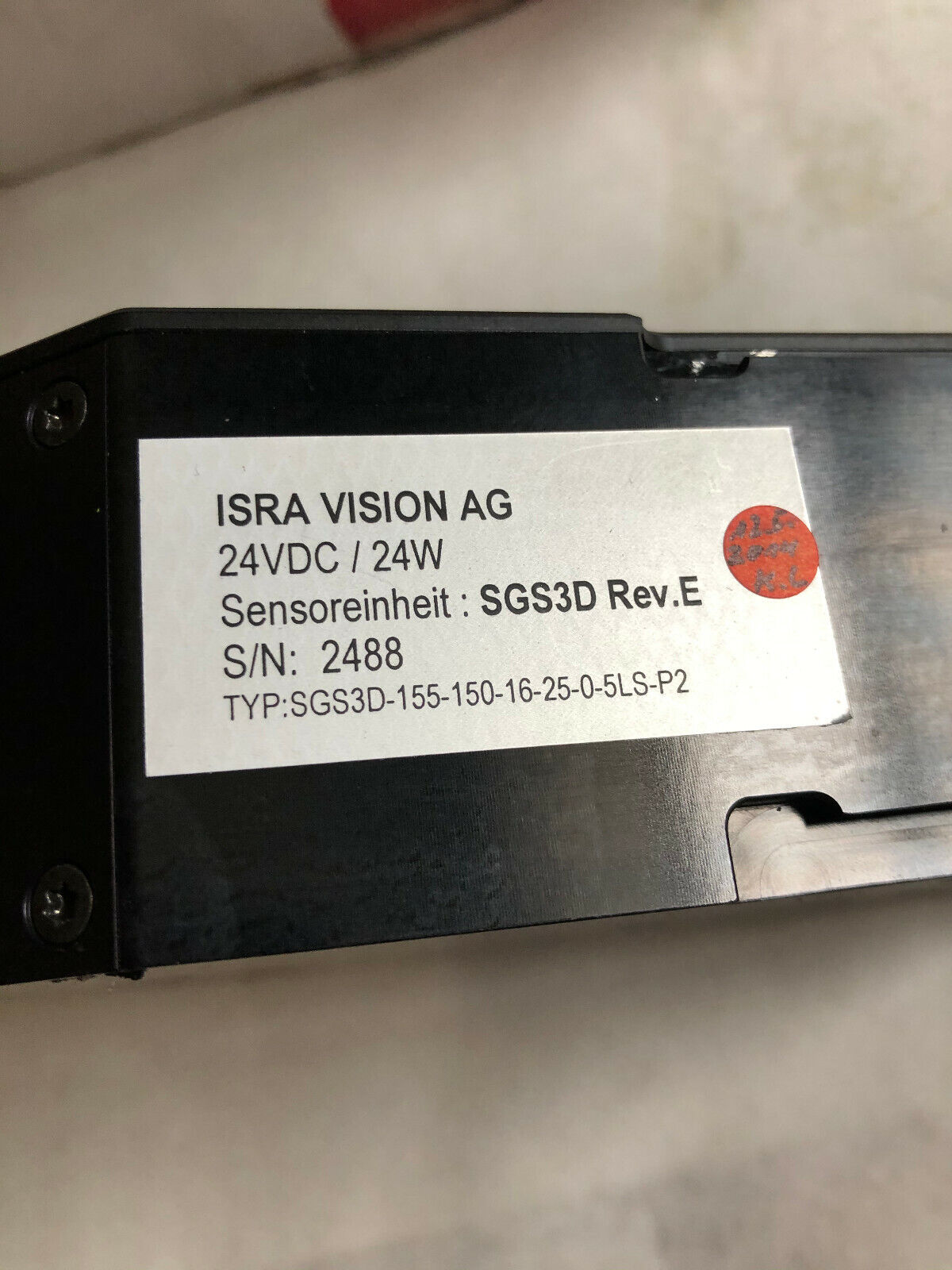 New Isra Vision Ag Sgs3d Rev.E,Sgs3d-155-150-16-25-0-5Ls-P2 Camera Sensor,Ex
