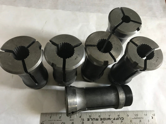 Lot 6 Namco  3/4",1", 1-1/8, 1-1/4,1-3/16,   Acme Grid Round Collets,Aj