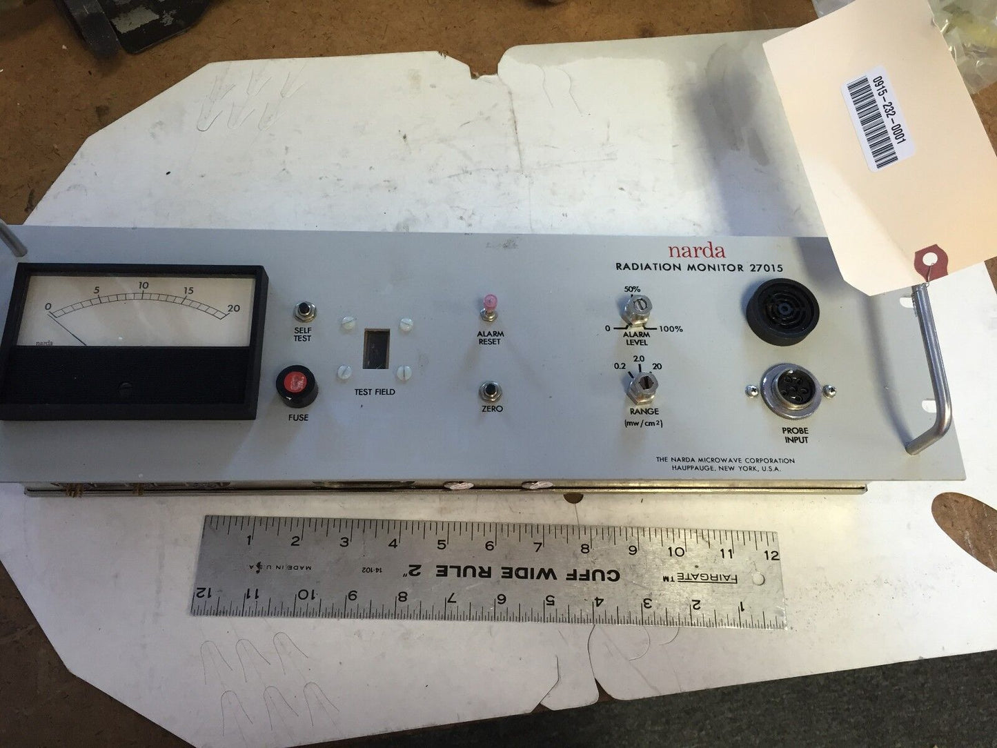 Narda 27015 Radiation Monitor ,A31u29184-1,Cg