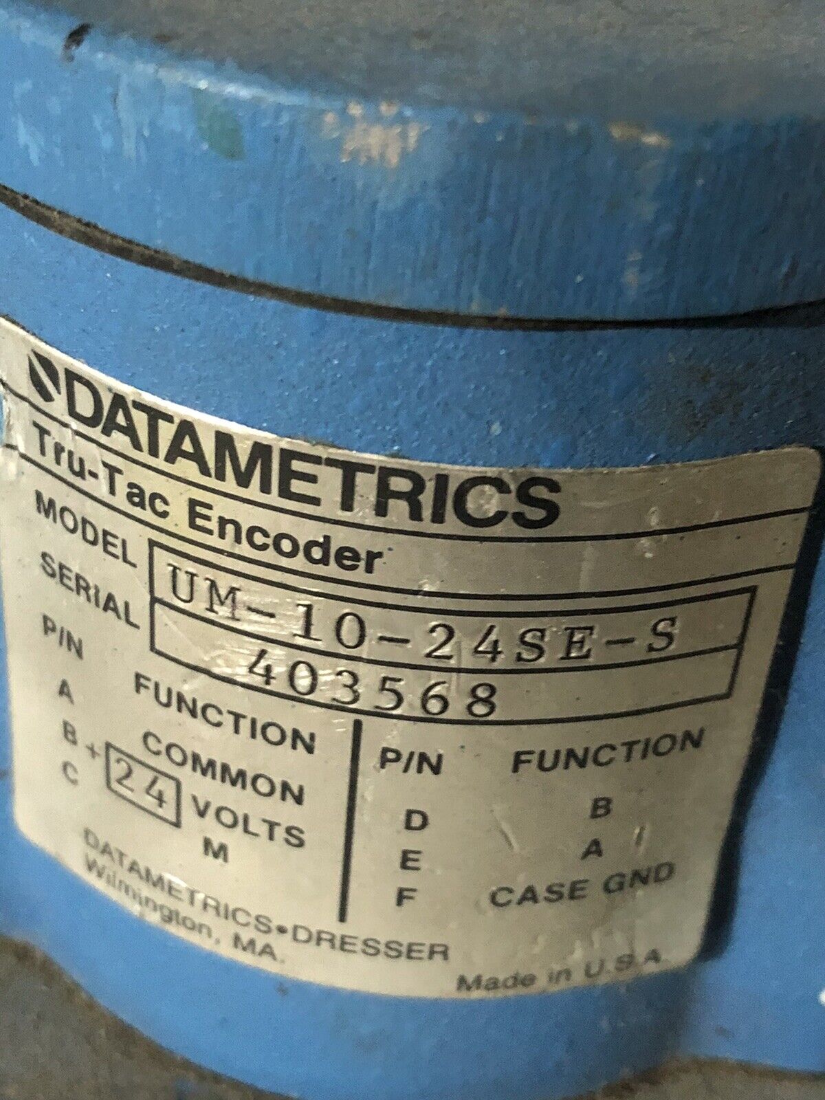 Datametrics Um-10-24Se-S Tru-Tac Encoder,Data Metrics Um-10-24Se-S,Tl