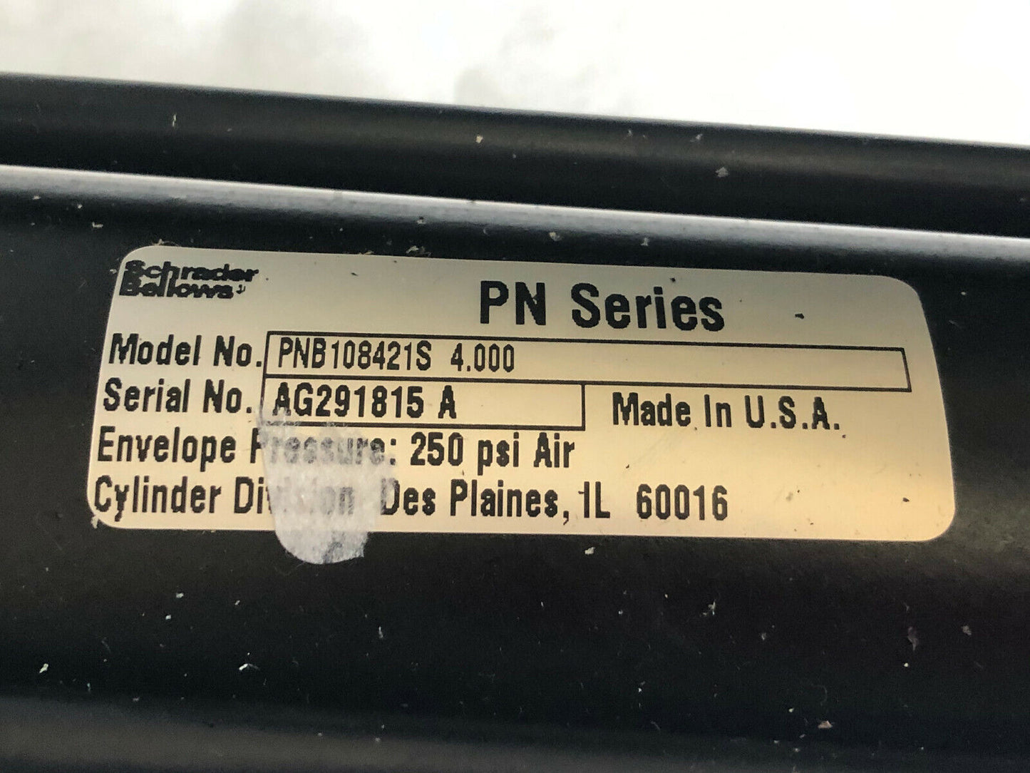 New Schrader Bellows Pnb108421s 4.000 Cylinder,Parker,Pepperl+Fuchs,906642,Tj