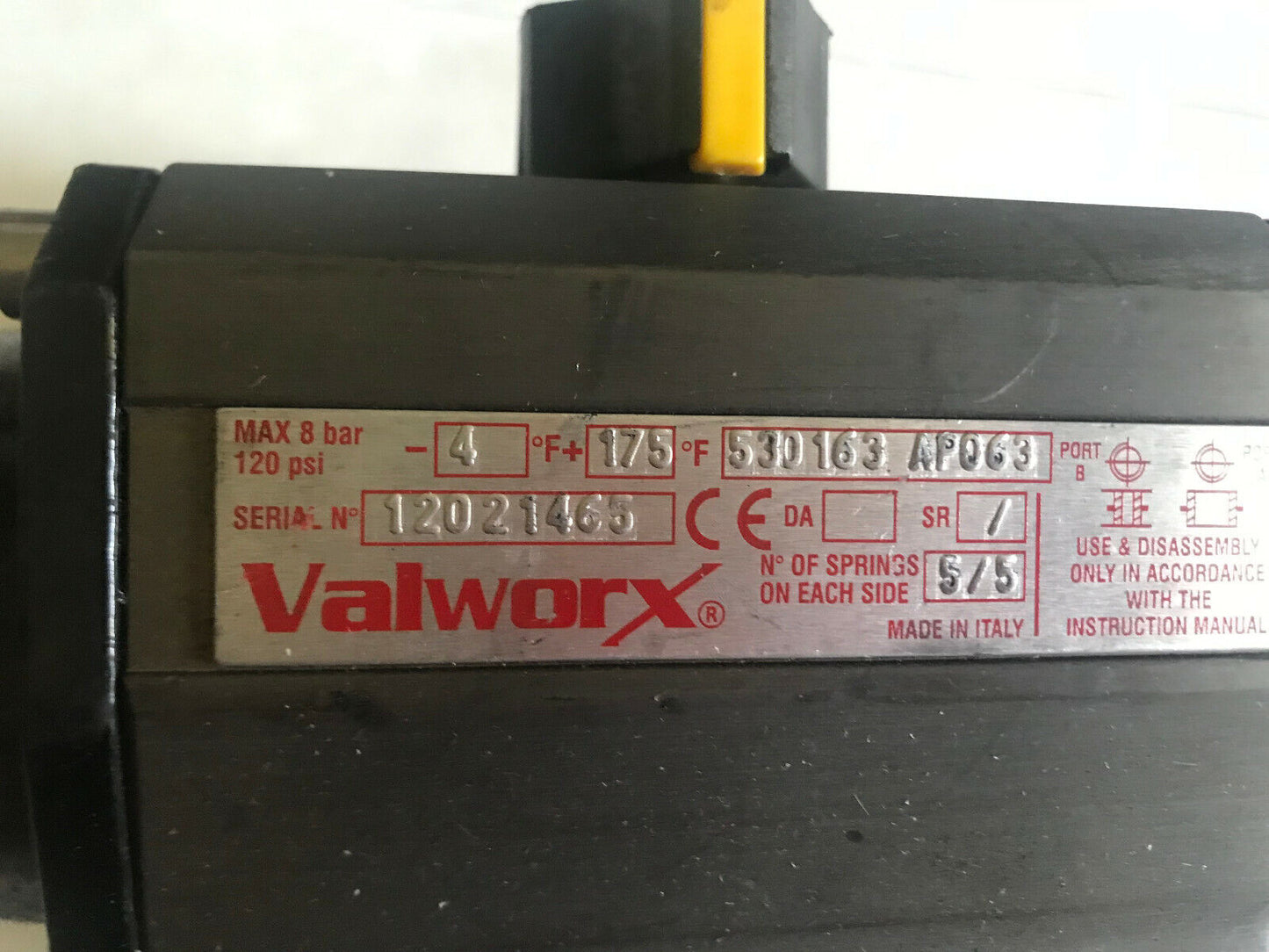 3/4 Valworx 530163 Ap063 Pneumatic Valve Actuator F03-F05,3/4" 1000Wog Cf8m,Sk