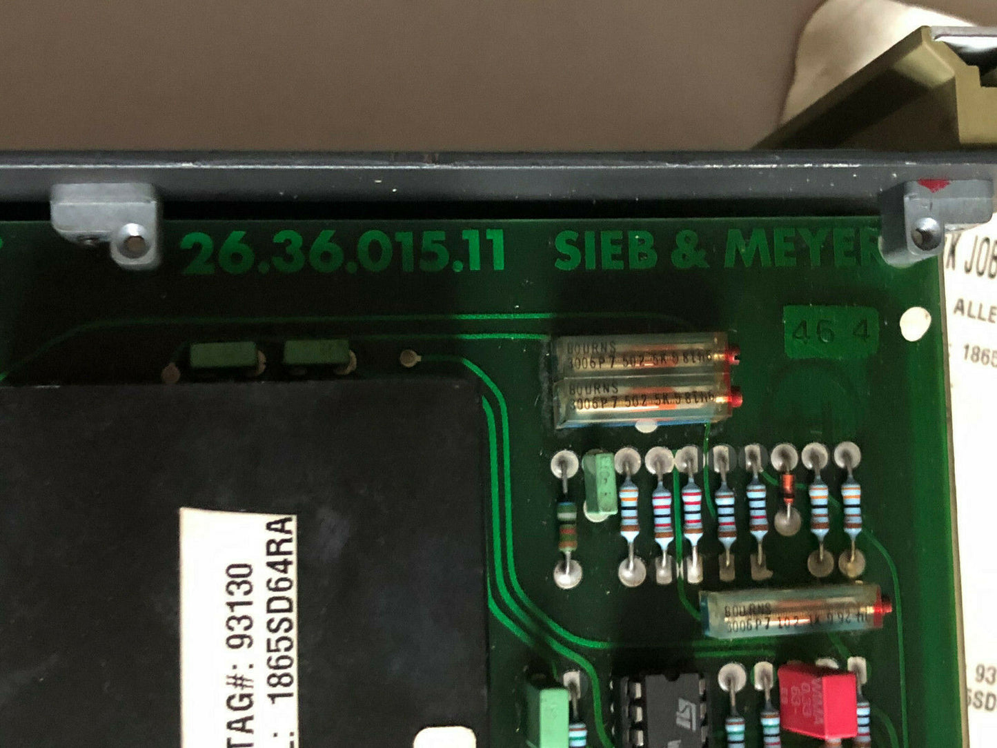 Sieb & Meyer 26.36.015.11,Sieb Meyer M5 Axis Amplifier 26.36.16,1865Sd64ra,Fl
