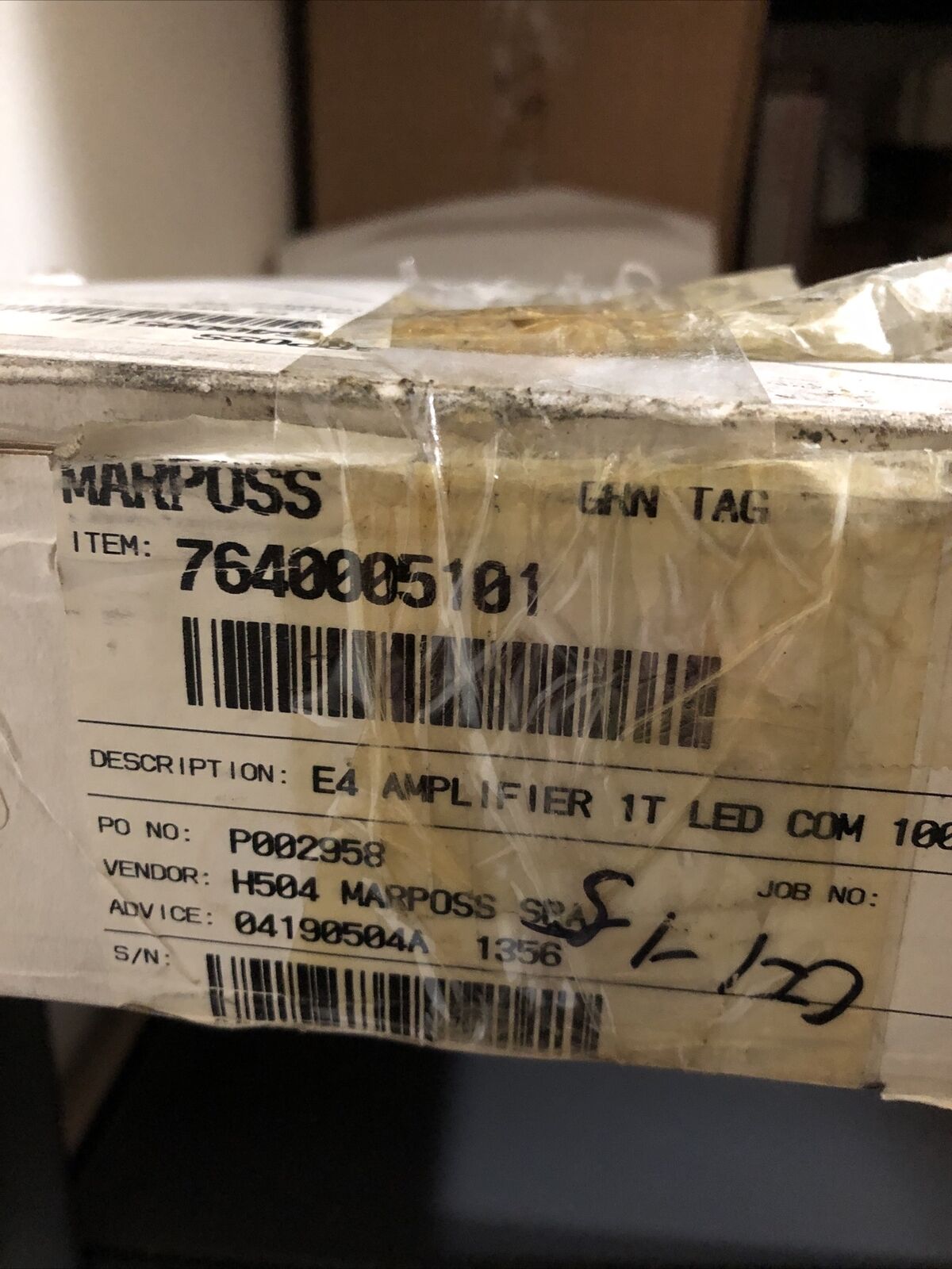 Marposs 7640005101 E4 Amplifier, 100/110Vac, 0.2A,100 Volts,Df