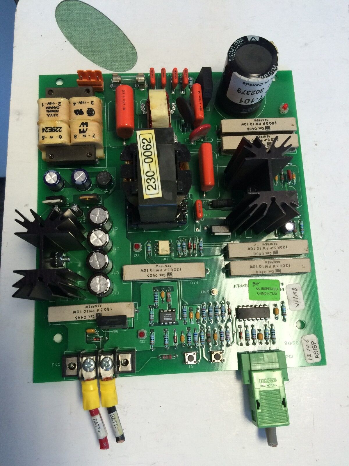 Q-6Md-N.T878,As/Sp,Alt98 Pps14,Alt-101,Pp514 Power Supply Board,510-0006,C 40,Ea
