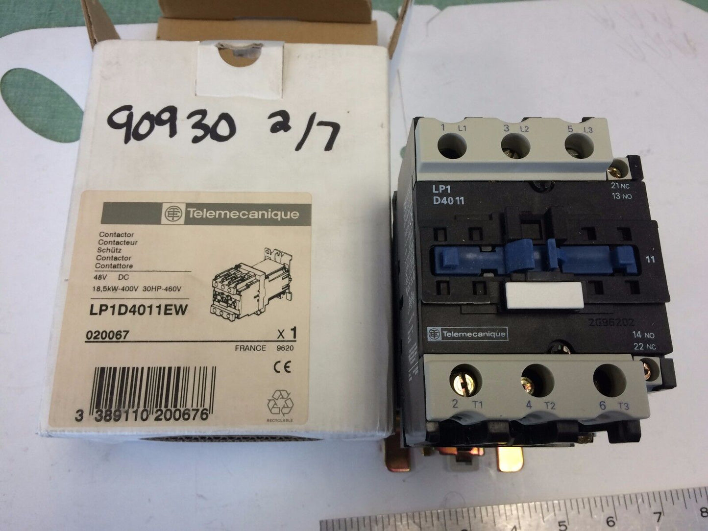 New Telemecanique Lp1 D4011 Ew  Contactor 40Amp 3Pole,48Vdc,1No/Nc Contractor,Ad